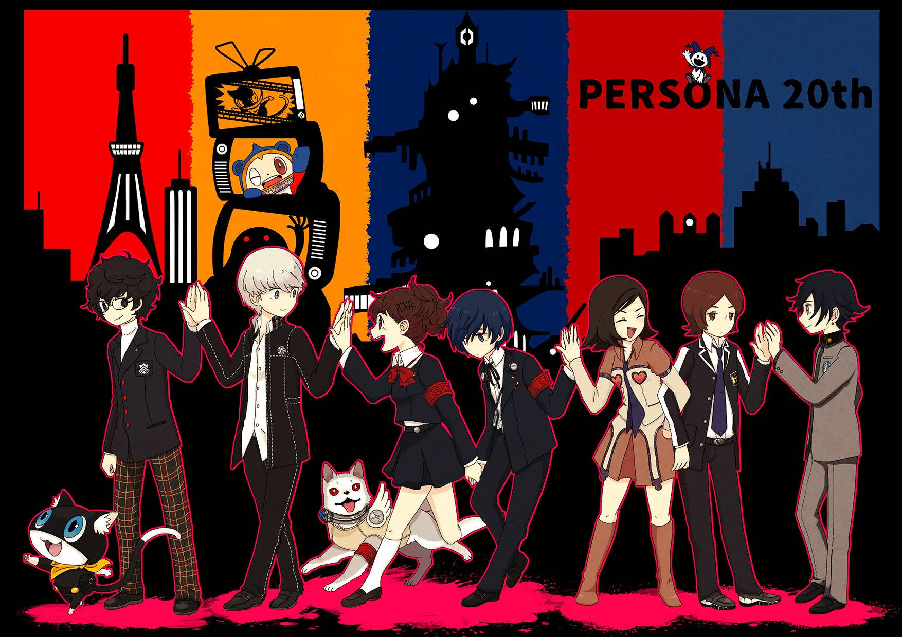 Persona Characters Fan Art Background