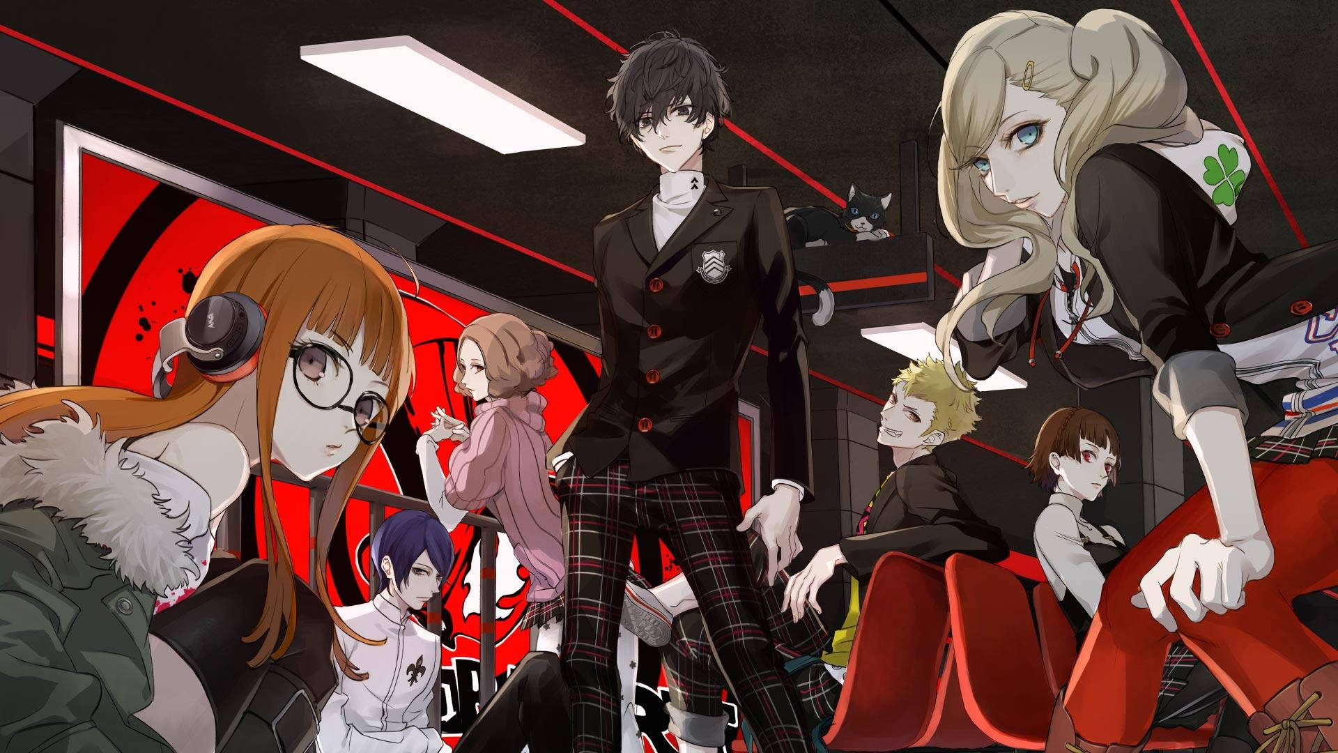 Persona Protagonist And Friends Background