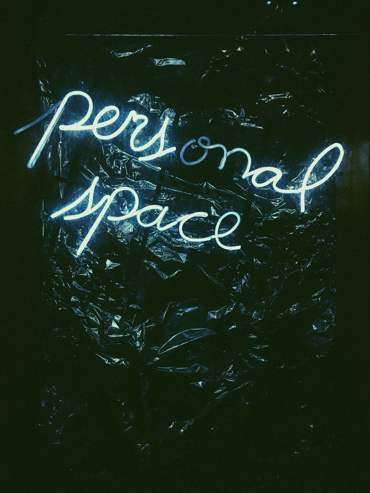 Personal Space Neon Letters Background