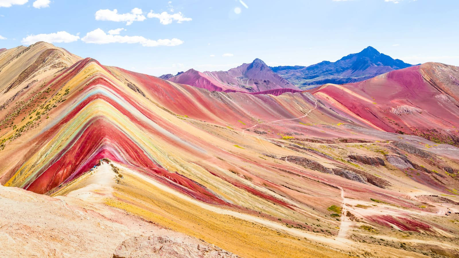 Peru Colorful Vinicunca Mountain Background