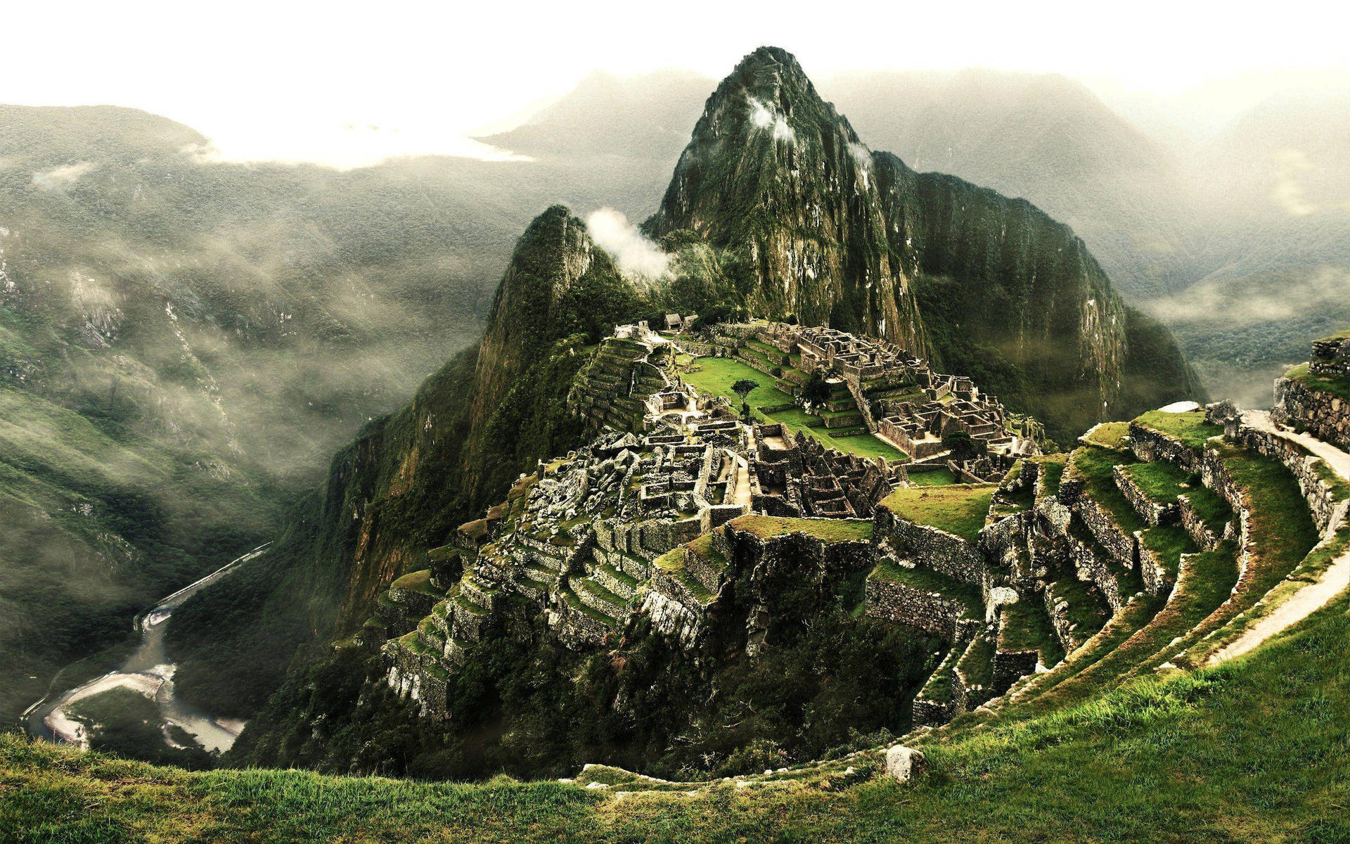 Peru Picchu Landscape Background