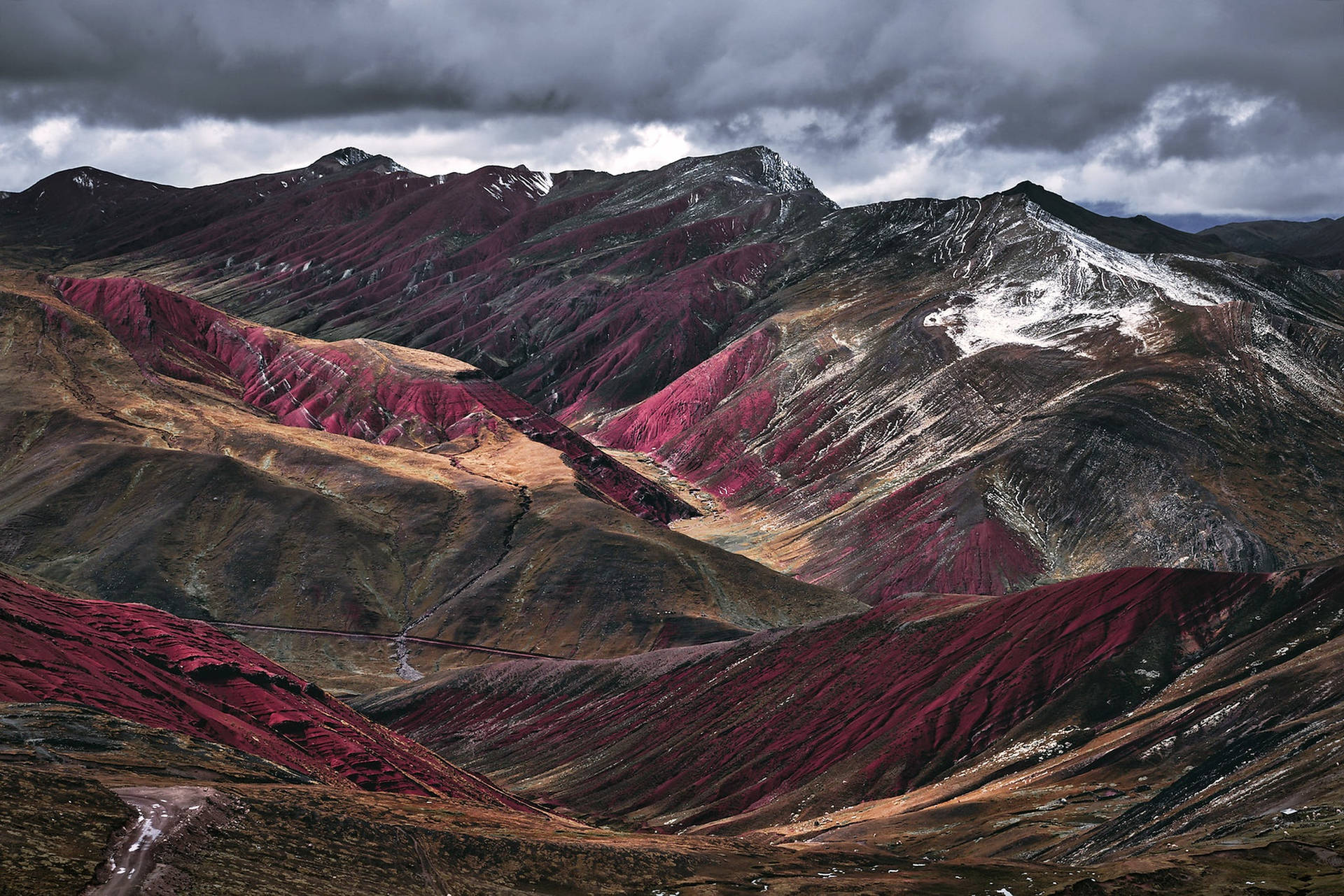 Peru Red Vinicunca Mountain
