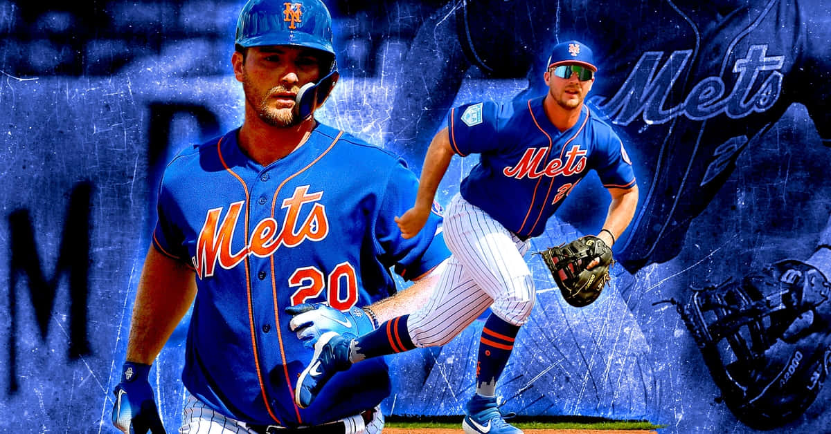 Pete Alonso Of The New York Mets At Citi Field Background