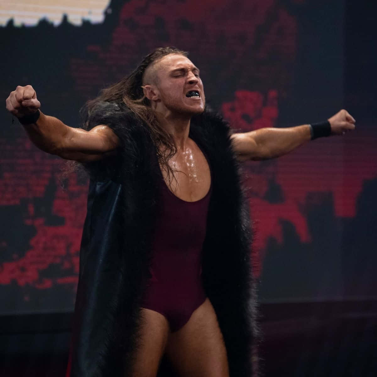 Pete Dunne Flexing Pose Background