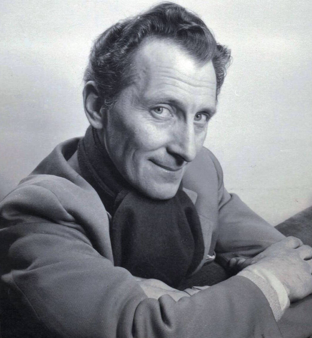 Peter Cushing English Actor Portrait Background