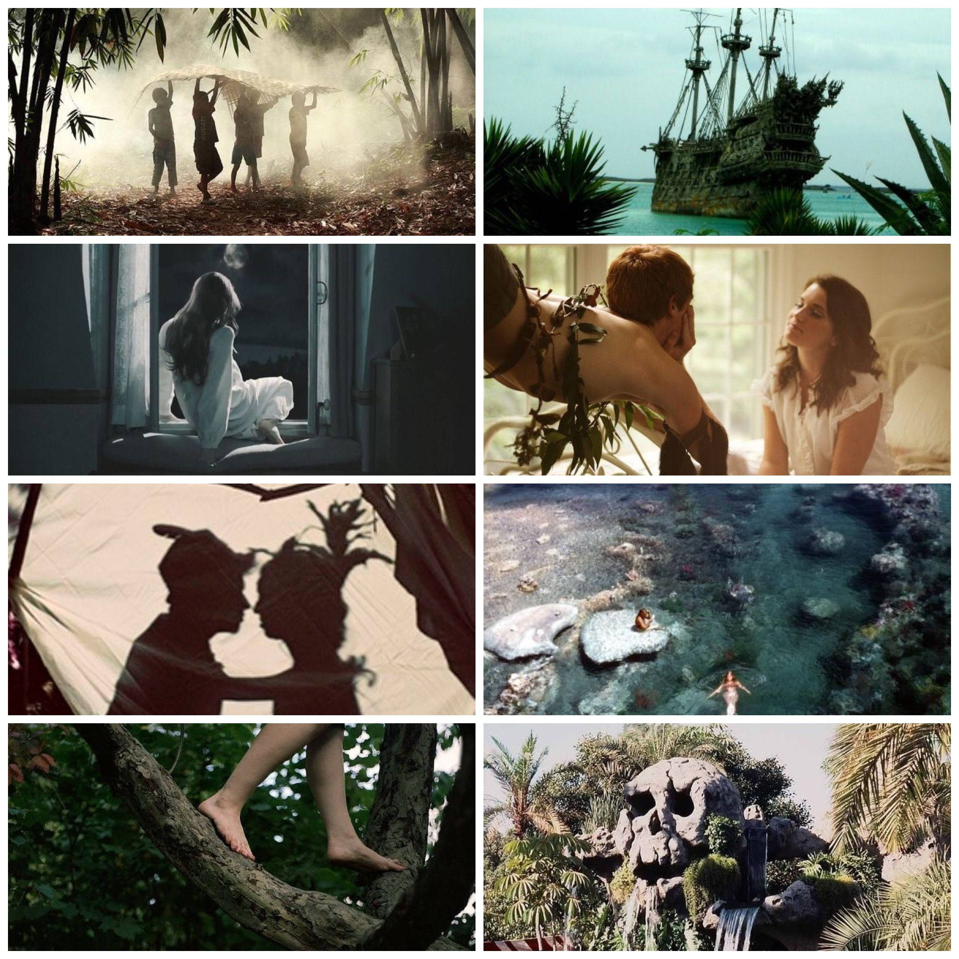 Peter Pan Aesthetic Collage Background