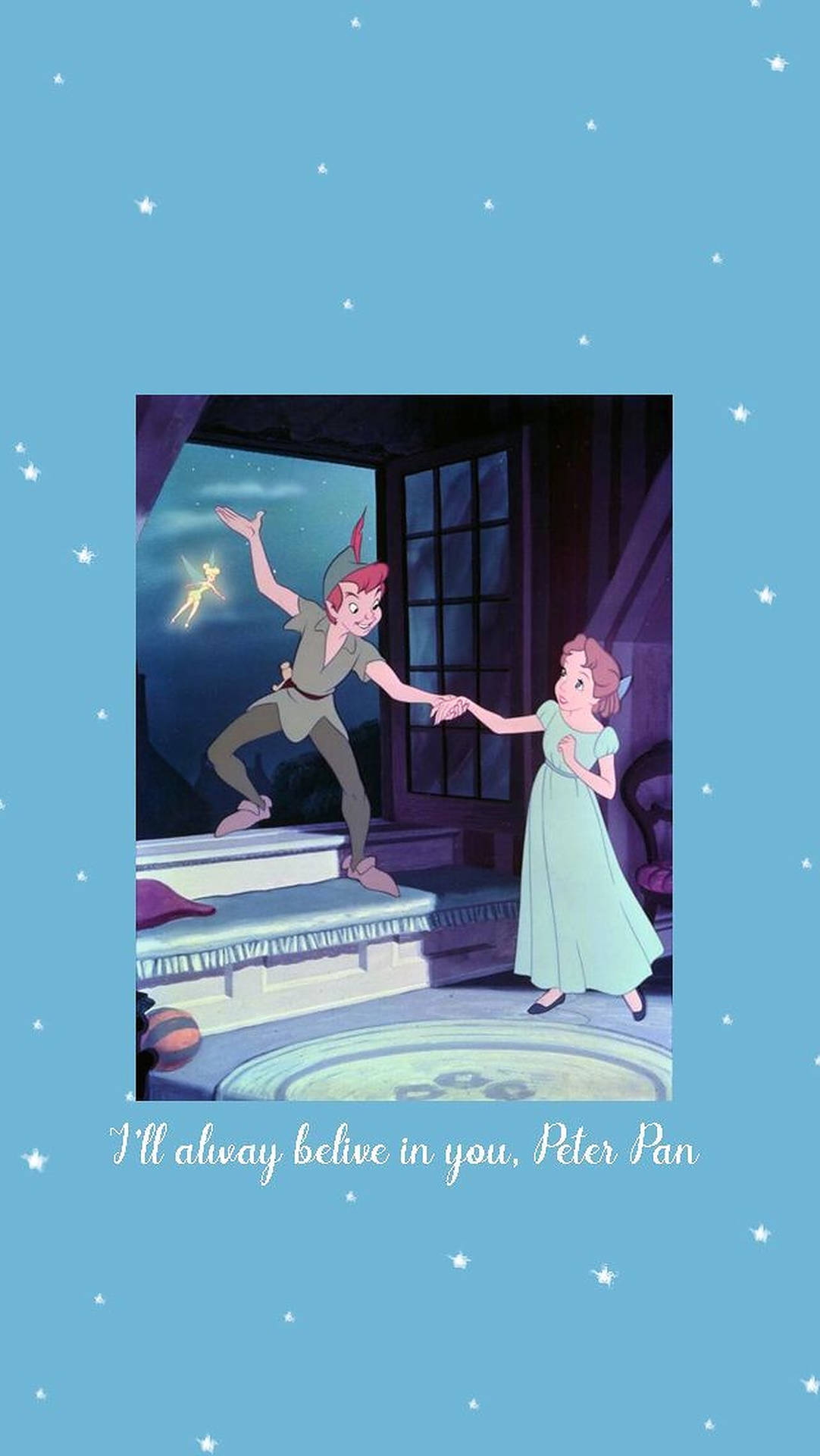Peter Pan And Wendy Dancing Background
