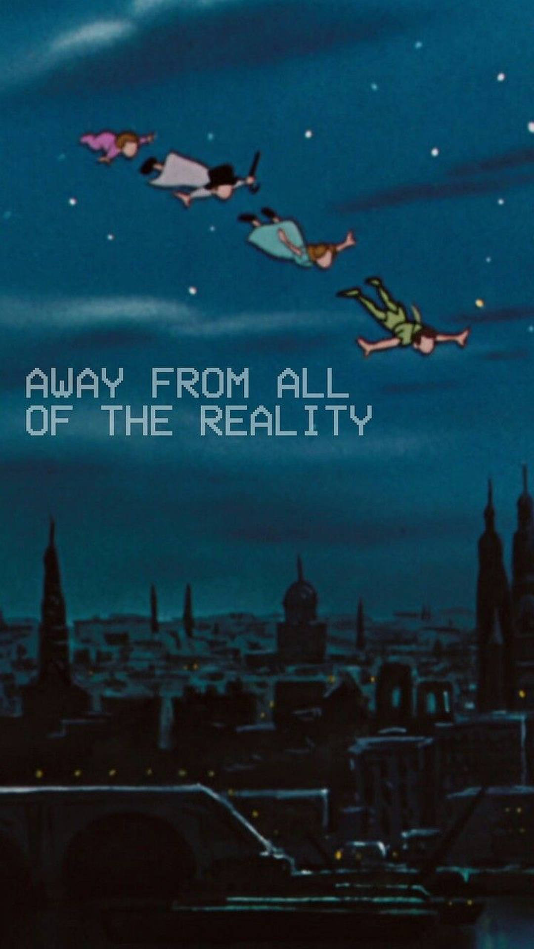 Peter Pan Vintage Movie Poster Background