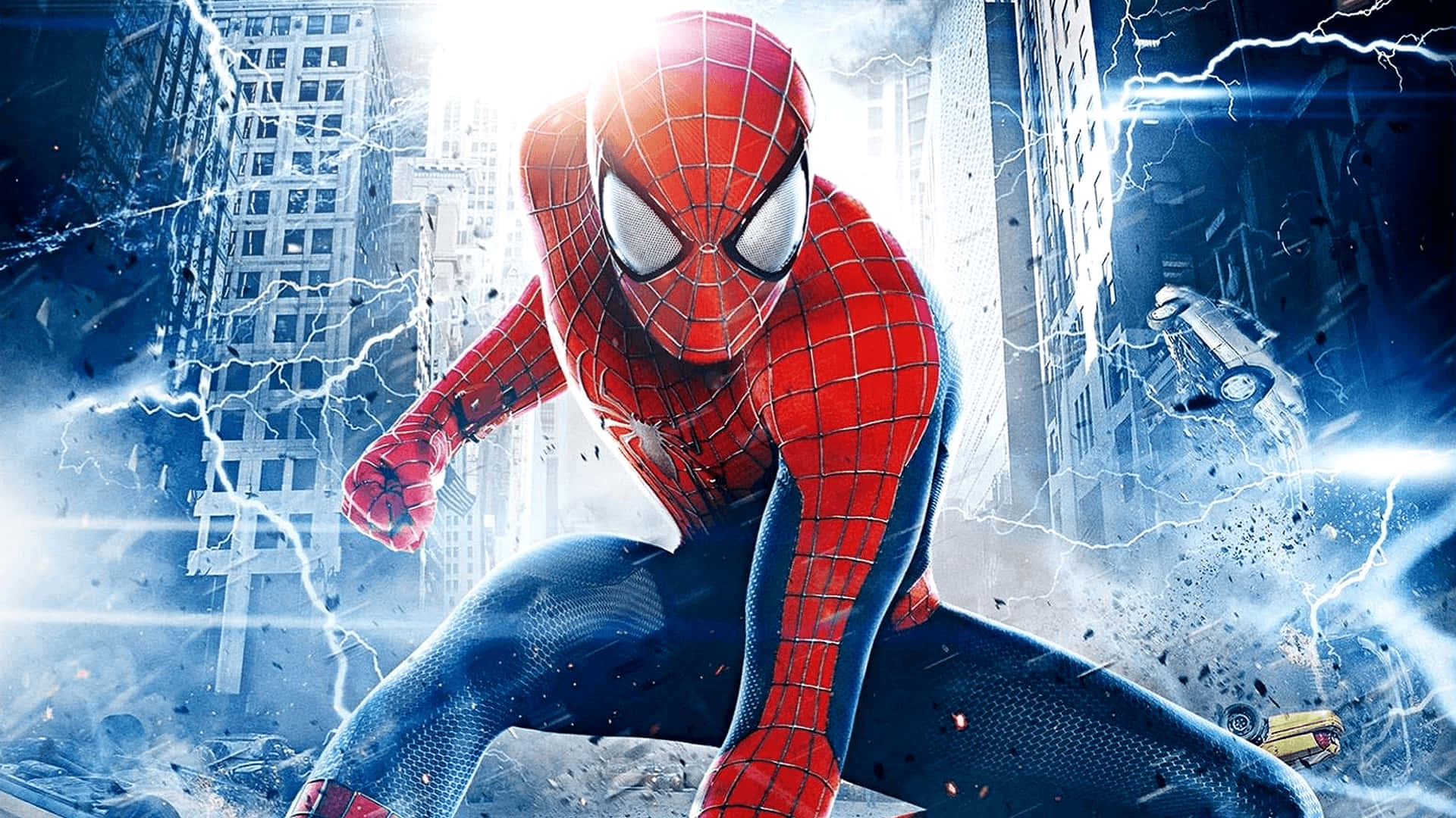 Peter Parker, Aka Spider-man, Surfing The Web On His Computer Background