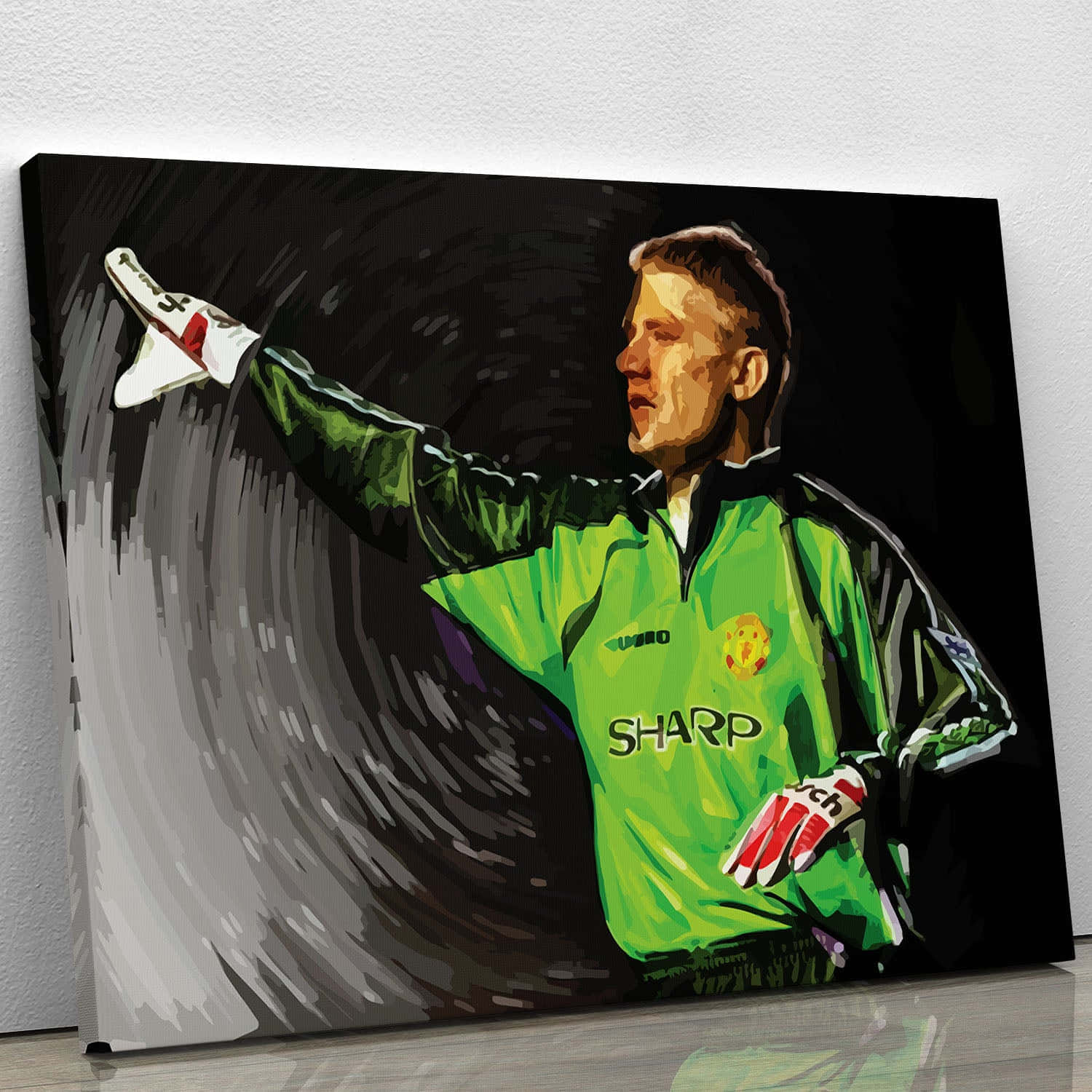 Peter Schmeichel Goalkeeper Fanart Painting Background
