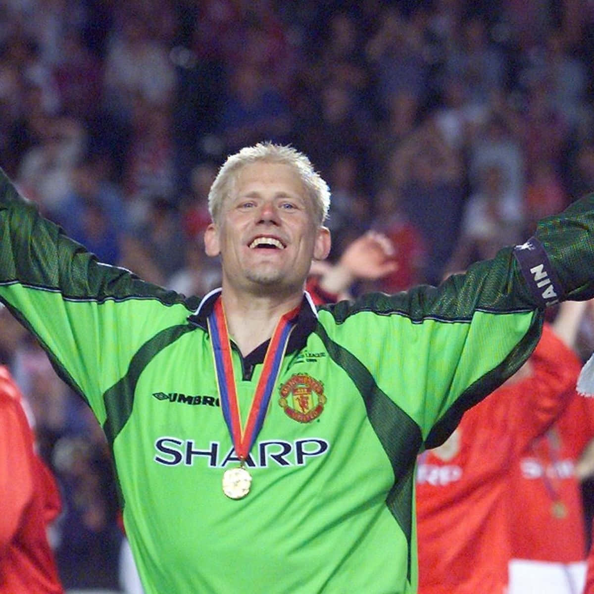 Peter Schmeichel Manchester United Medal Background