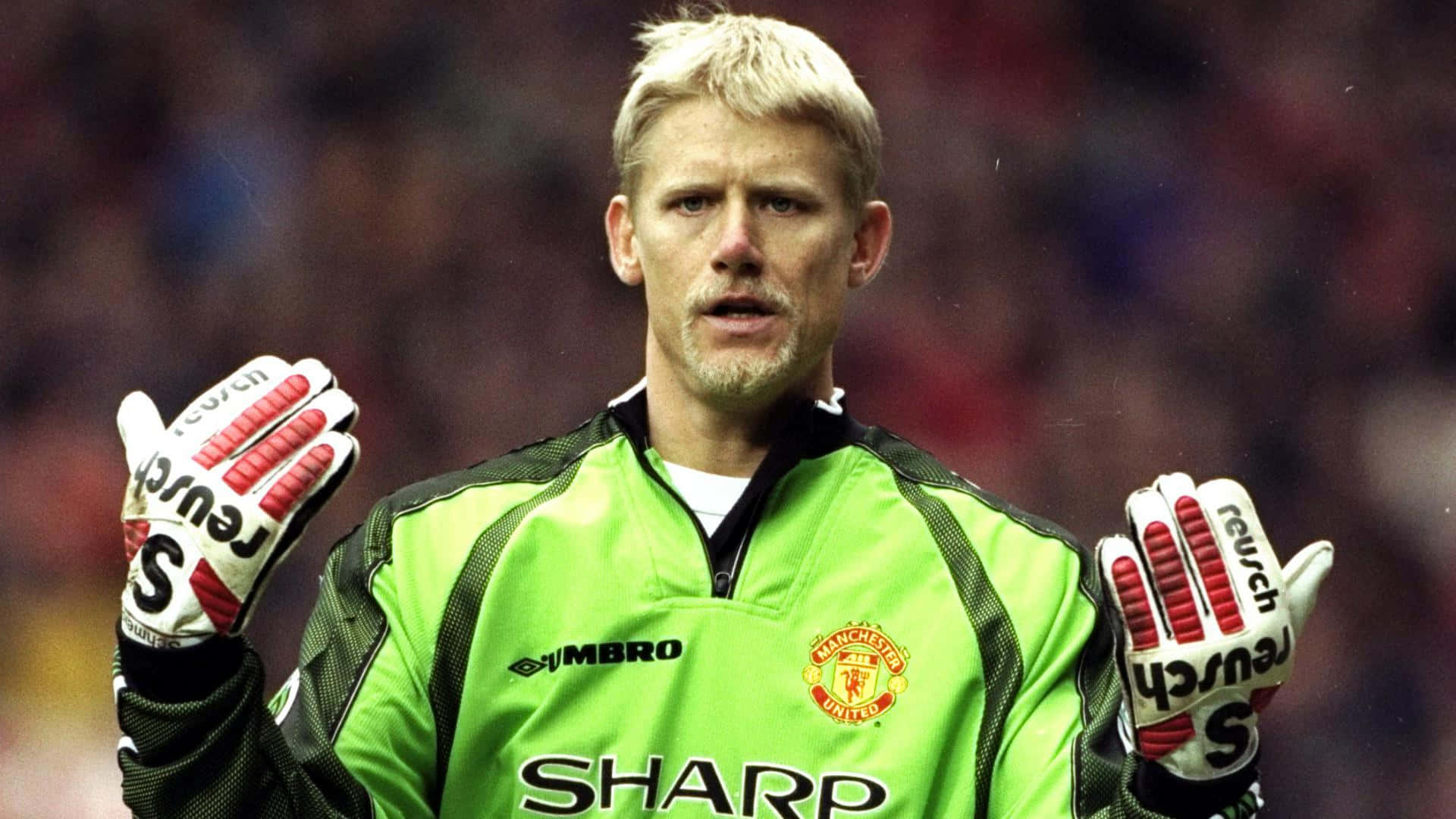 Peter Schmeichel Retro Young Photo Background