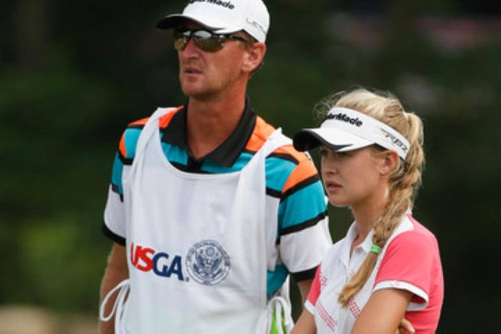 Petr Korda Caddying For Daughter