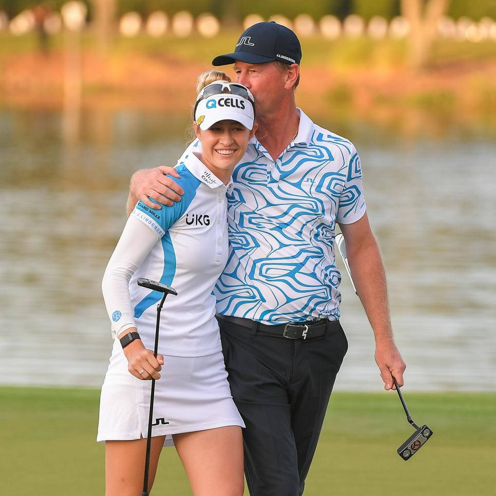 Petr Korda Playing Golf With Daughter