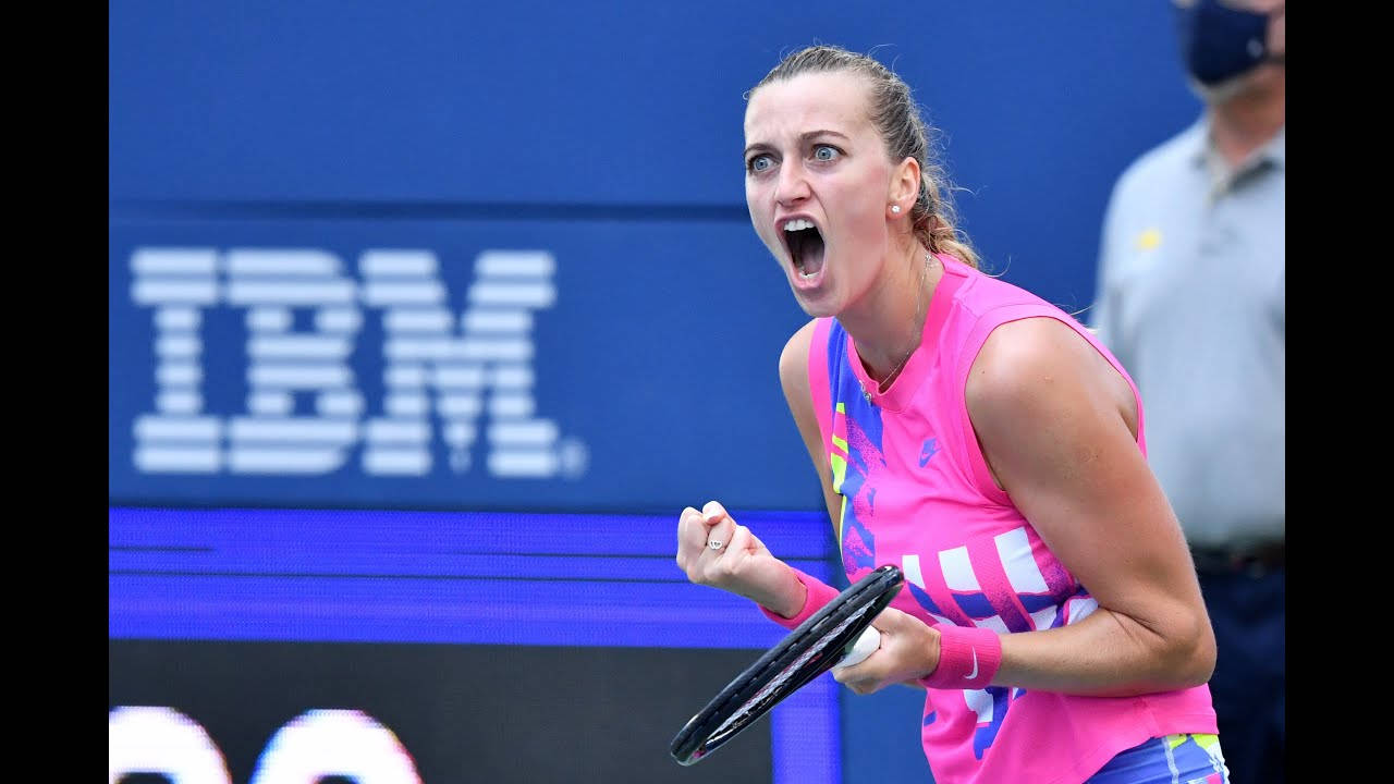 Petra Kvitova Expresses Determination With An Intense Fist Pump