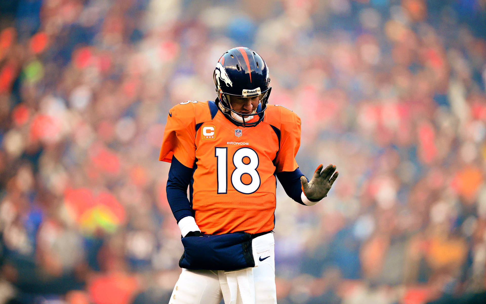 Peyton Manning Broncos Number 18 Background