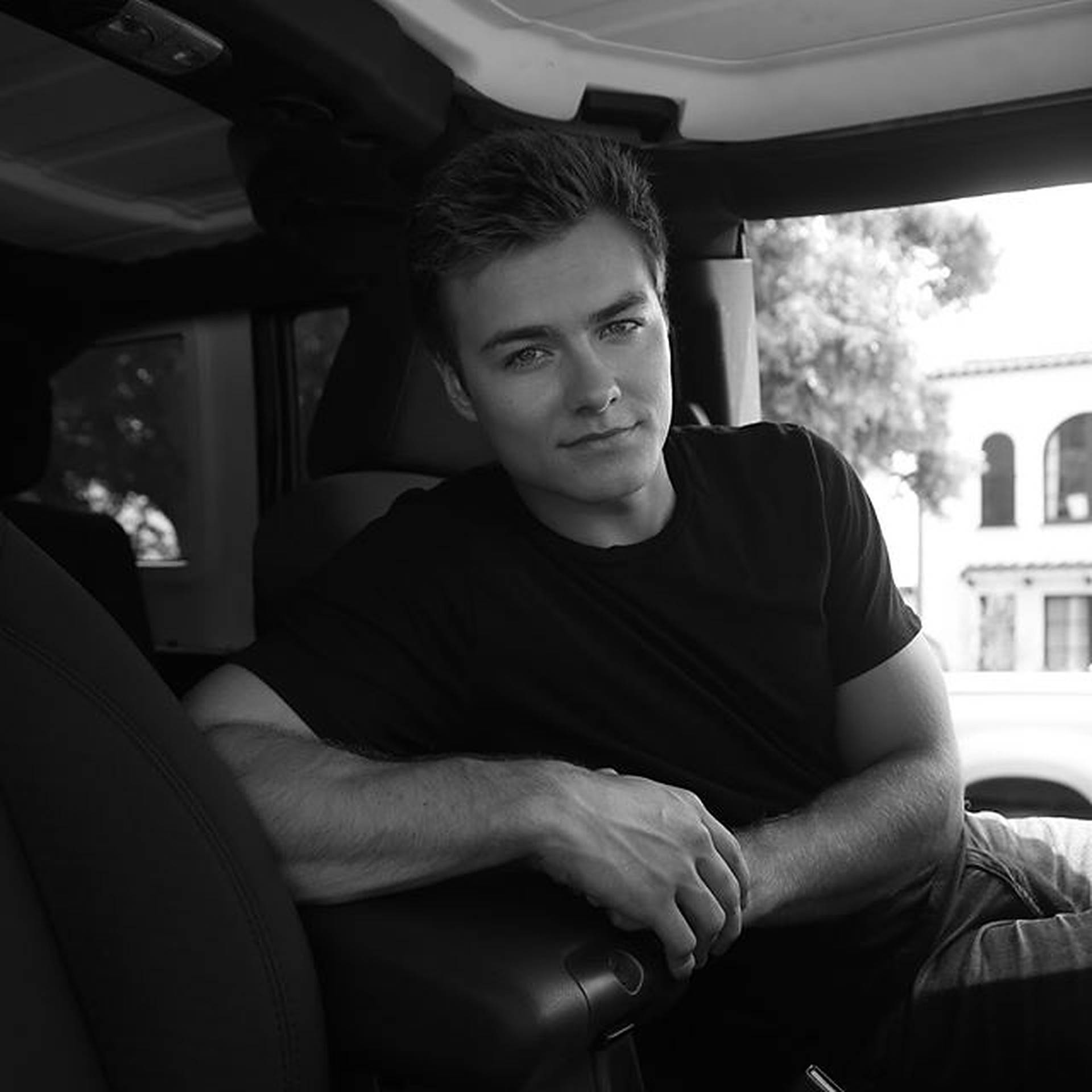 Peyton Meyer Black And White Background