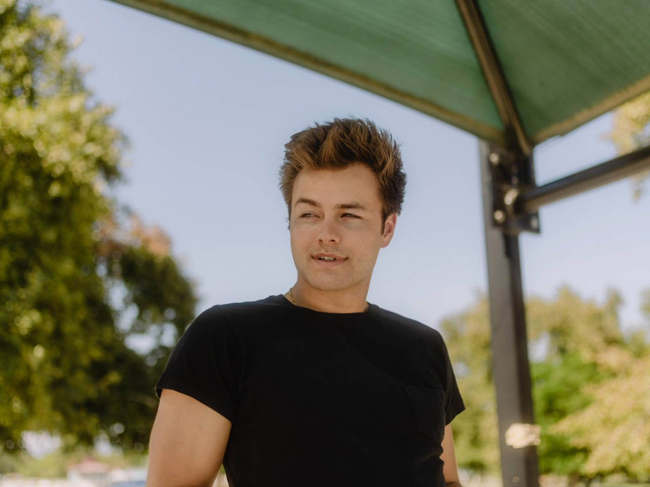 Peyton Meyer Black Shirt Background