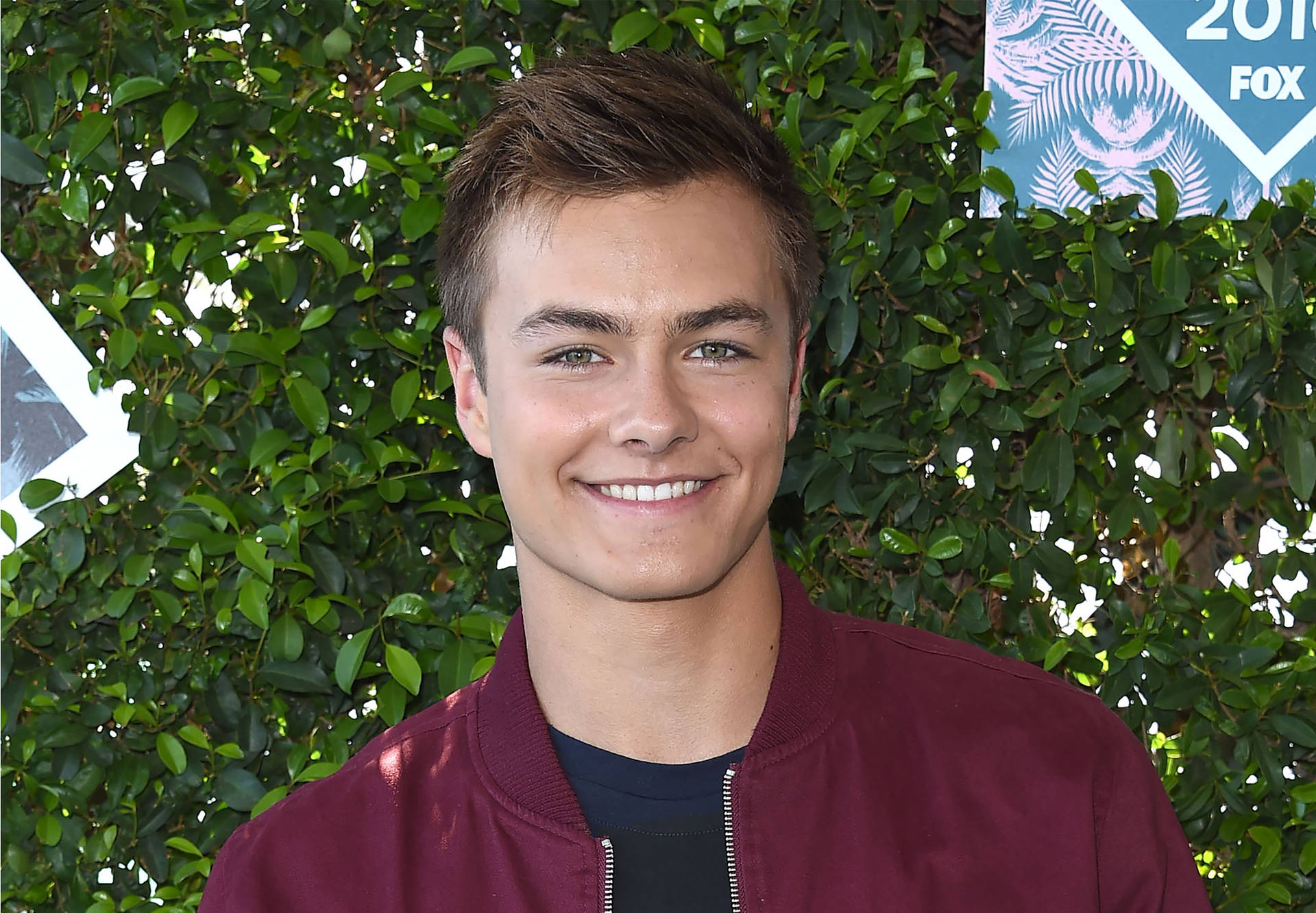 Peyton Meyer Maroon Jacket Background