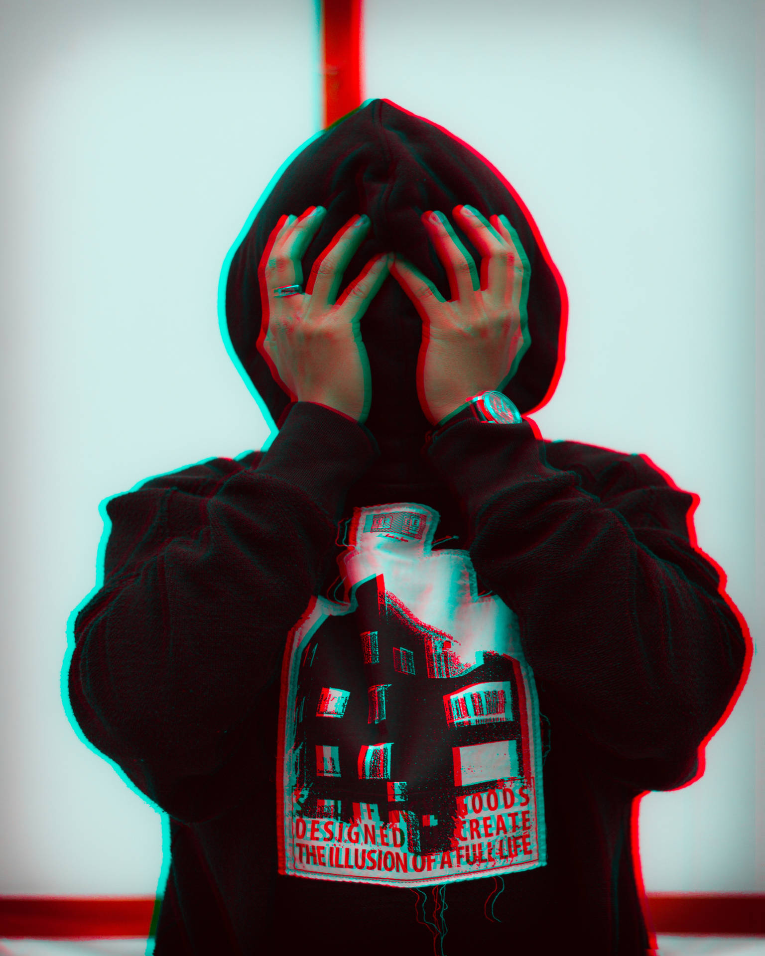 Pfp Aesthetic Boy In Black Hoodie Background