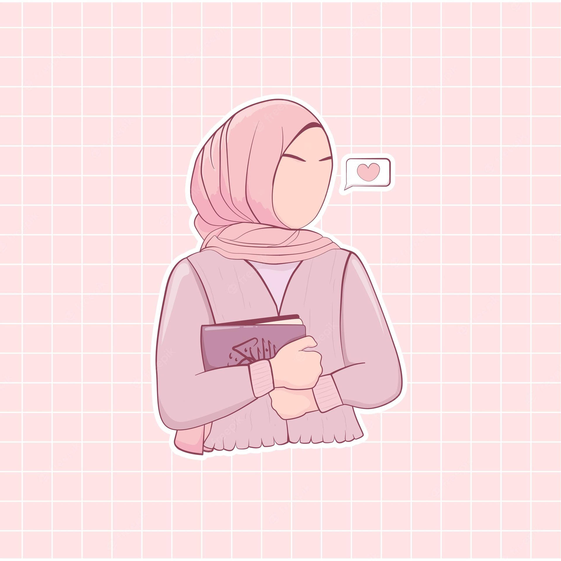 Pfp Aesthetic Muslim Girl With Notebook