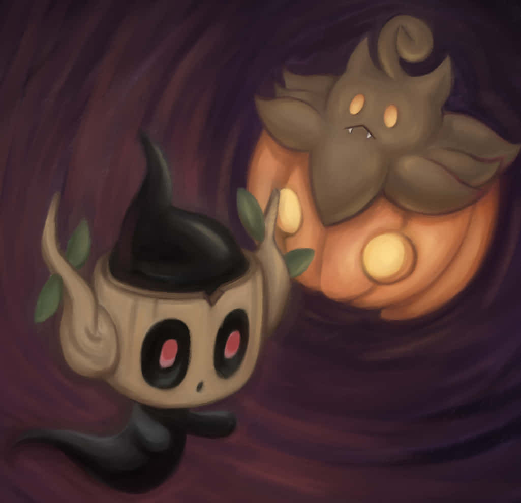 Phantump Running From Pumpkin