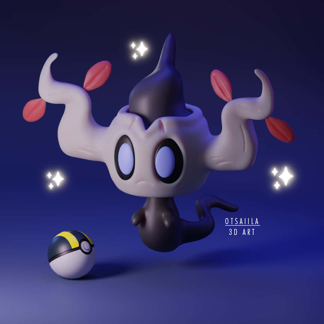 Phantump With Pokeball Background