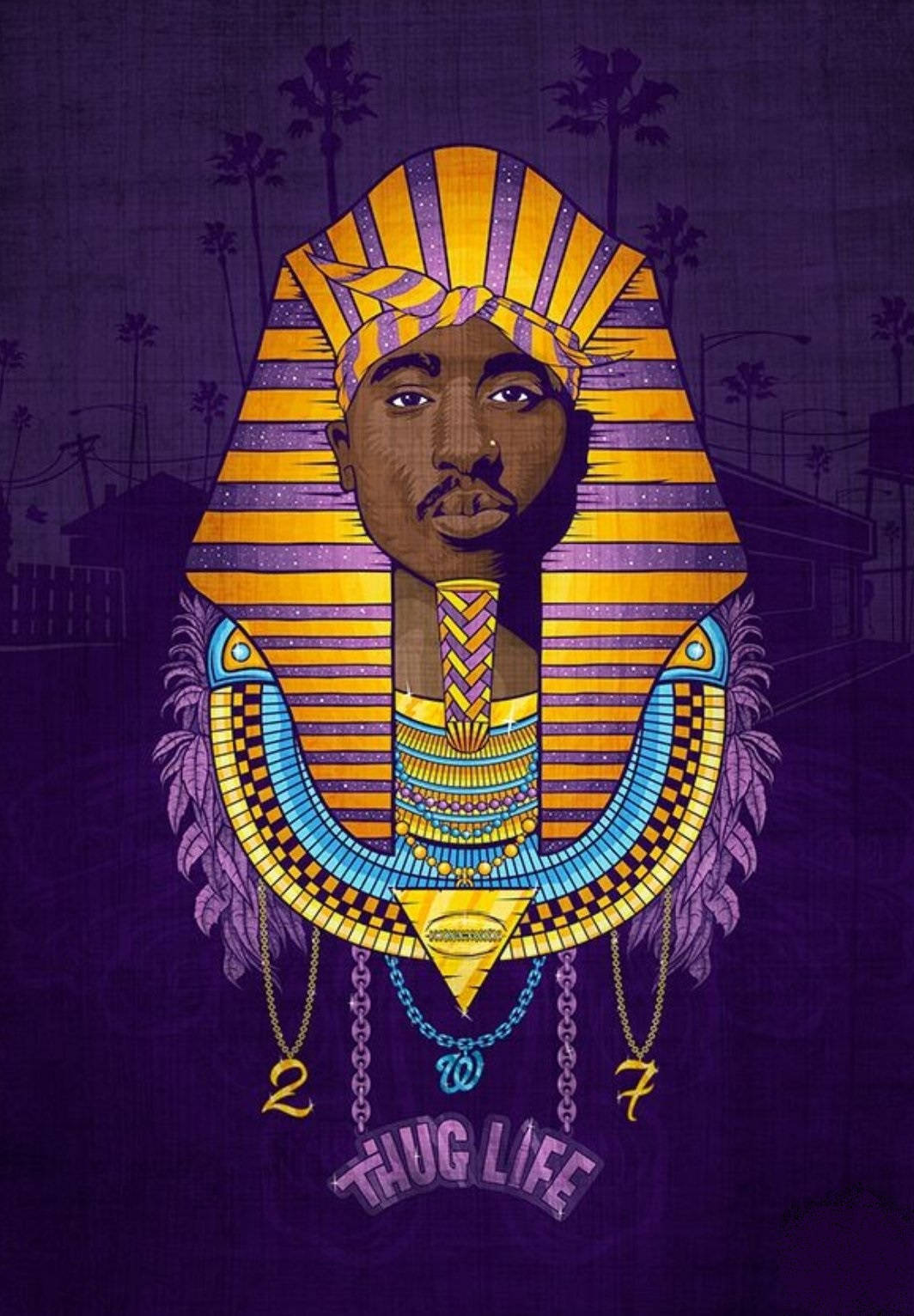 Pharaoh Tupac Thug Life Background