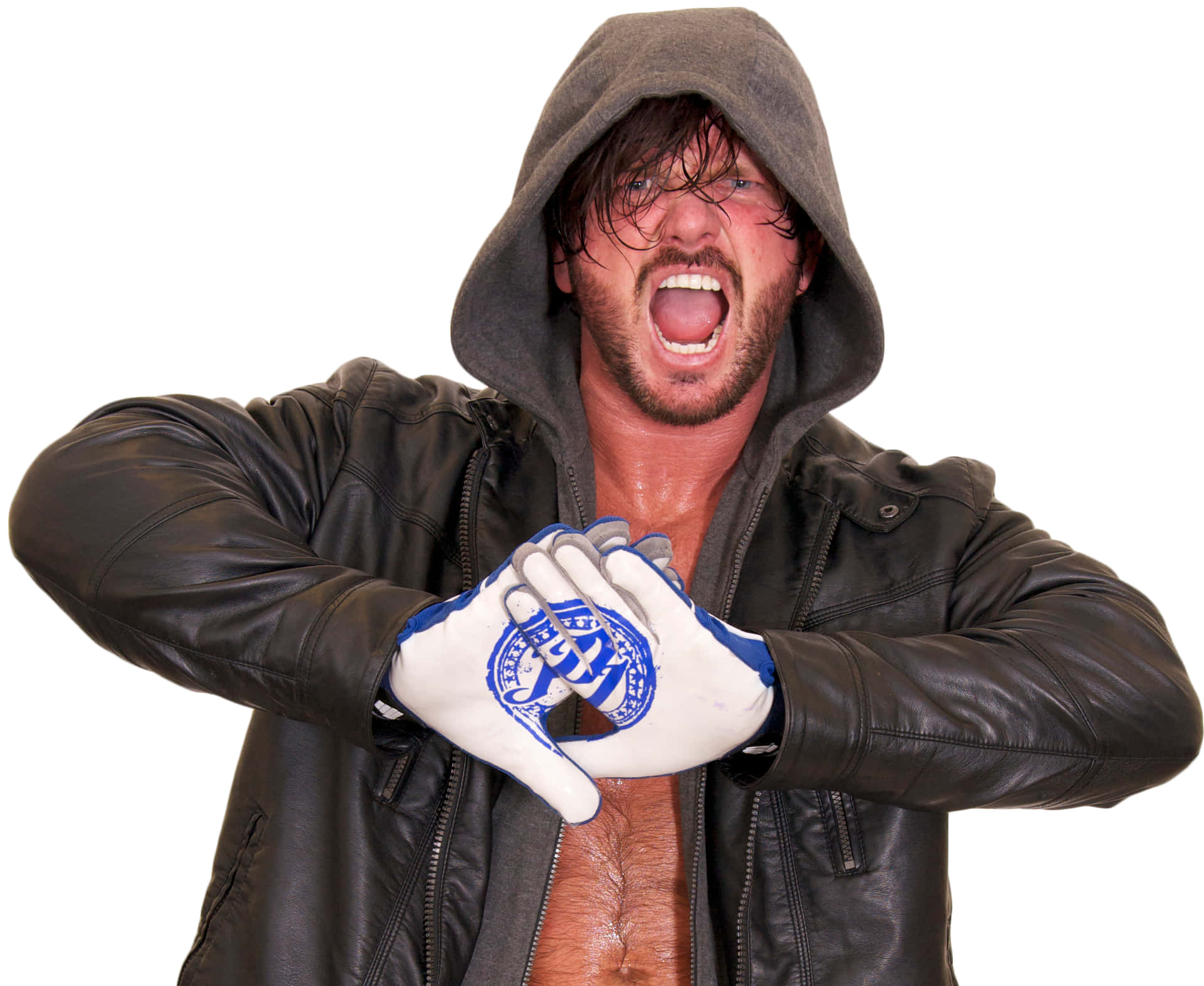 Phenomenal Aj Styles Wearing A Hoodie Background