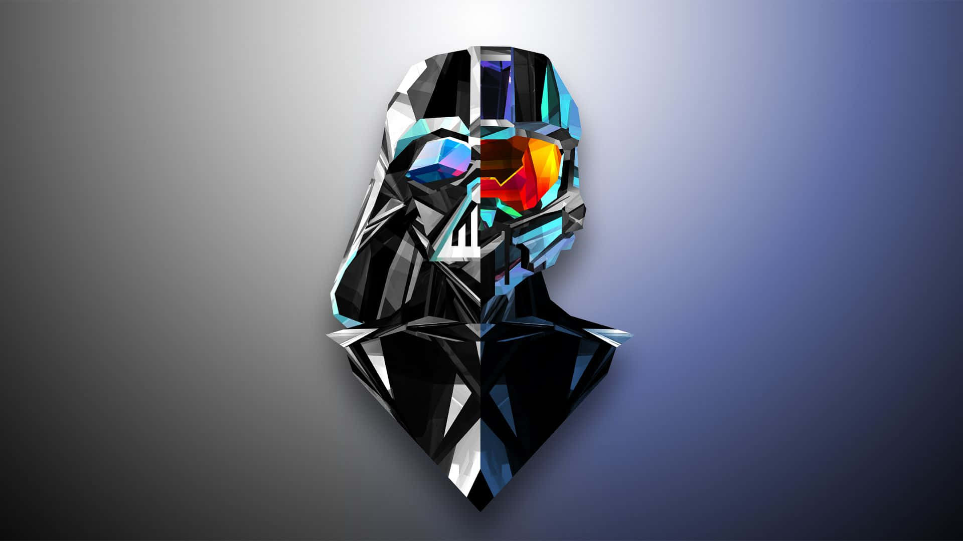 Phenomenal Vector Art Of Darth Vader And Master Chief Background