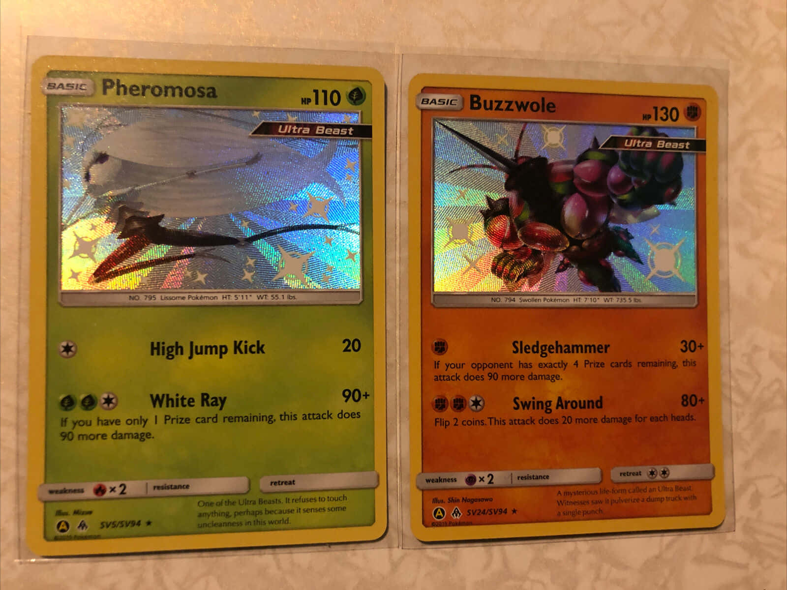 Pheromosa And Buzzwole Trading Cards - Window Into The Pokémon World Background