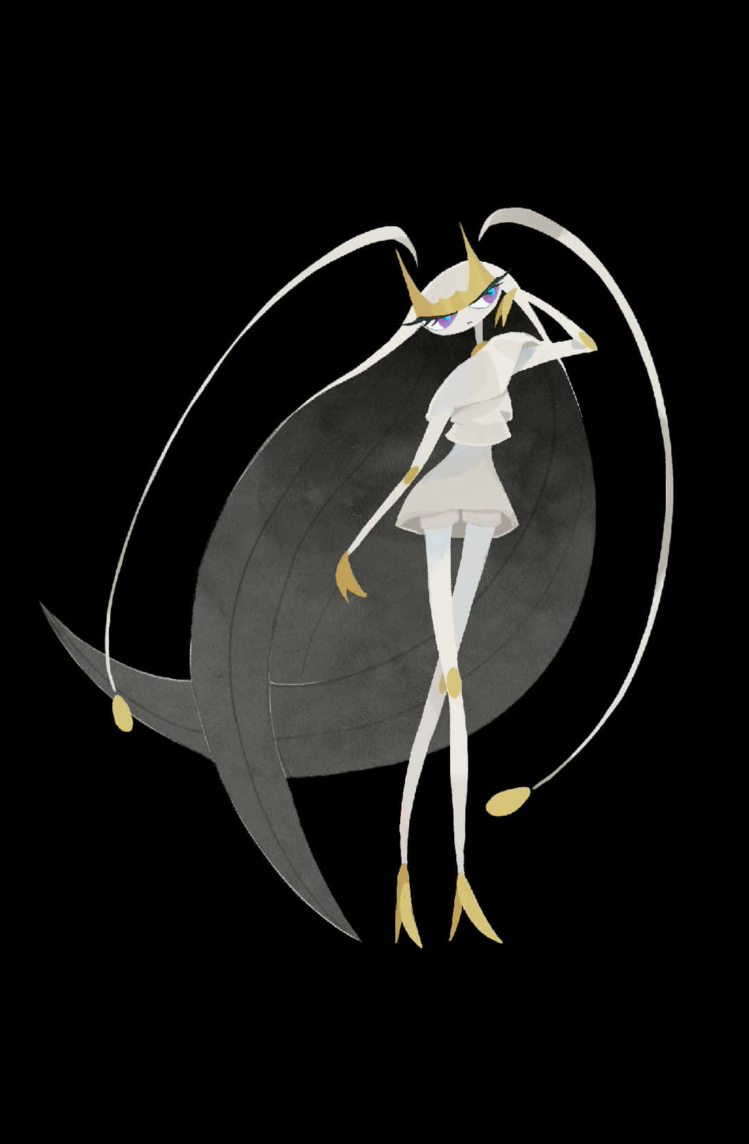 Pheromosa Pokemon On Black Background Background