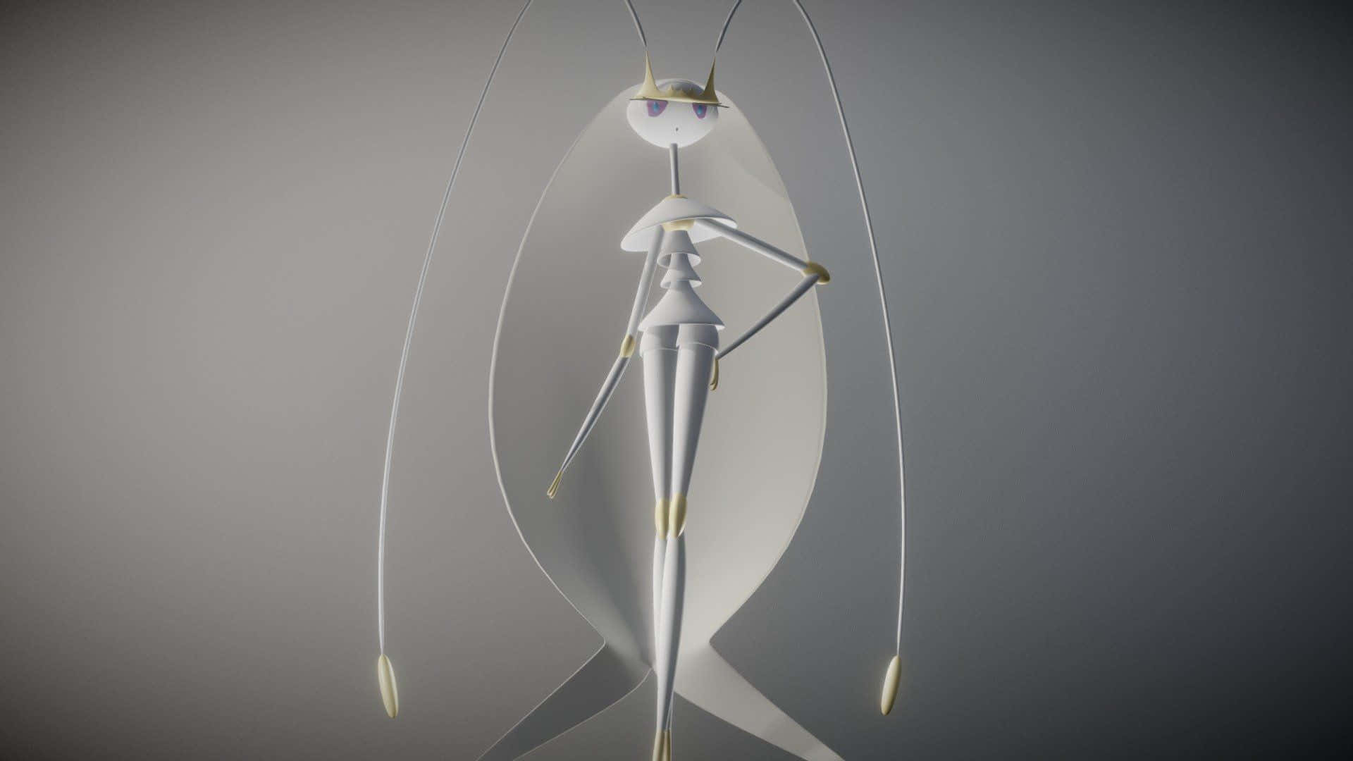 Pheromosa Pokemon White 3d Model