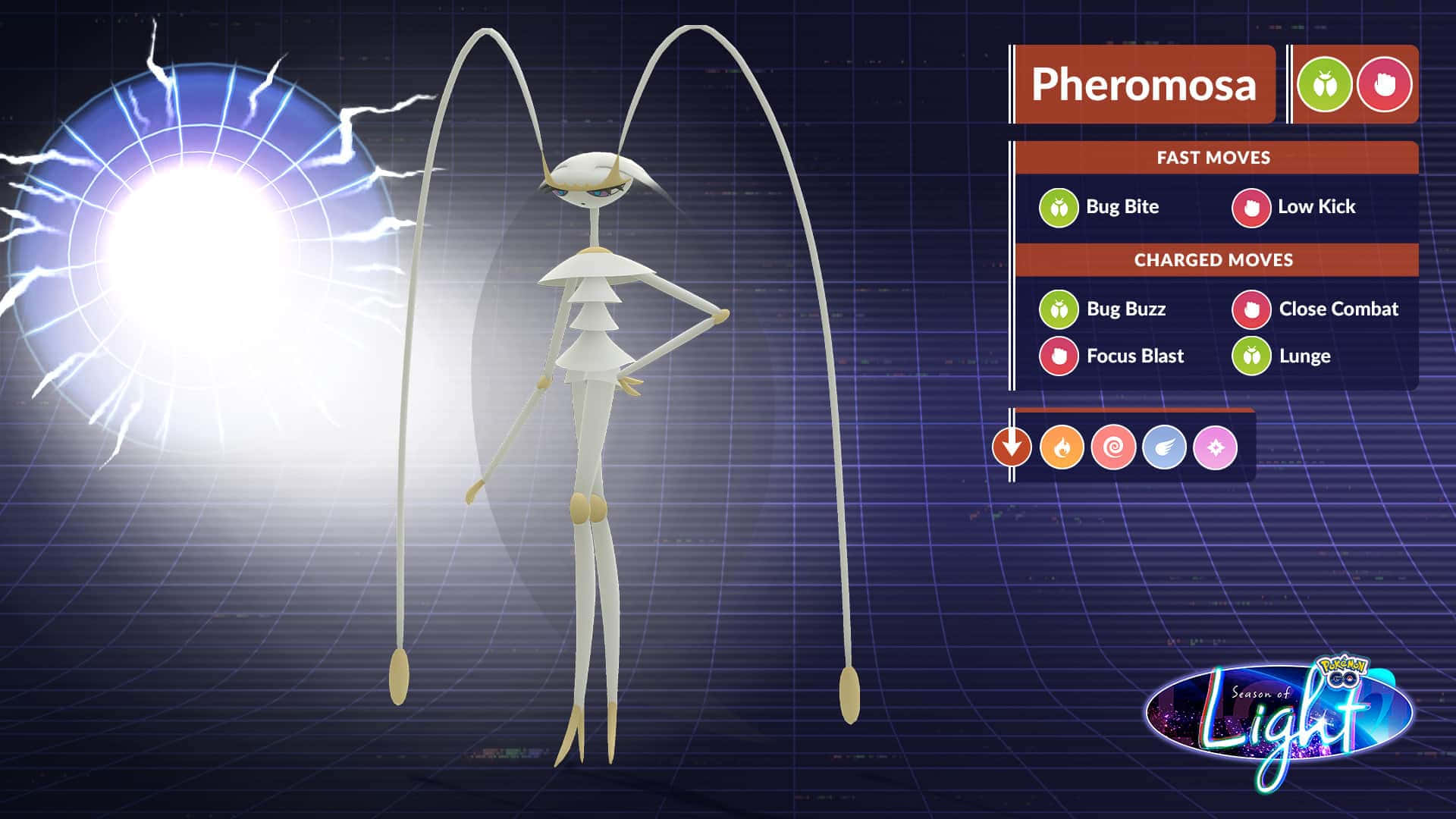 Pheromosa With Pokemon Power Information Background