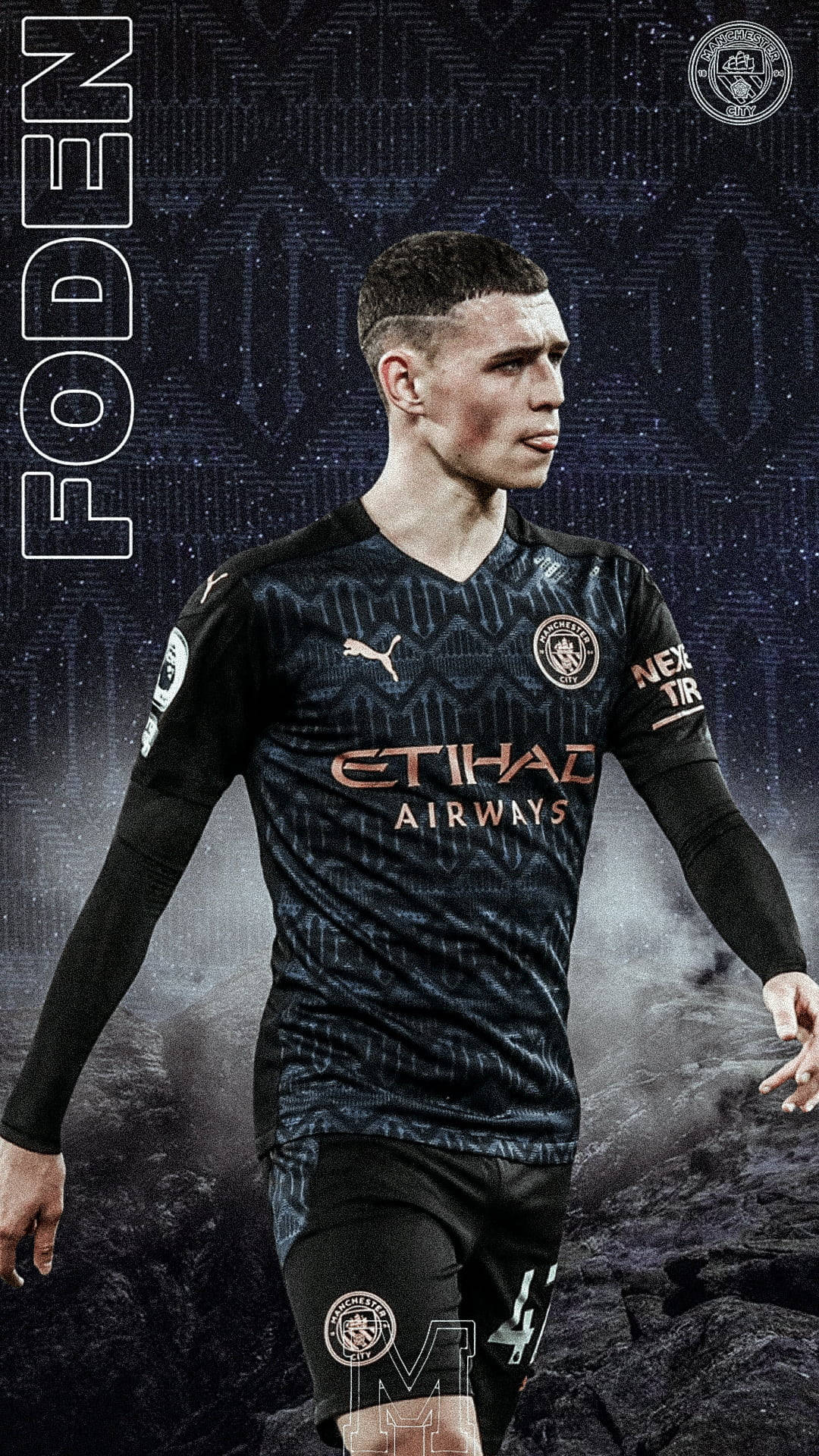 Phil Foden Black Digital Art