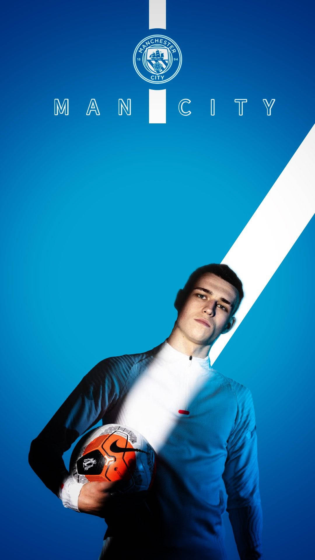 Phil Foden Light Streak Background