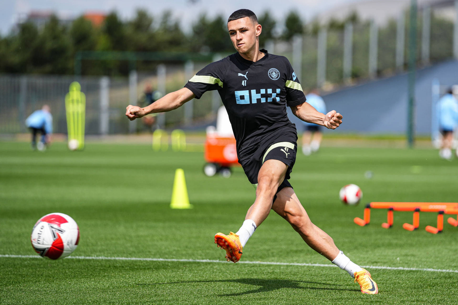 Phil Foden On Practice Game Background