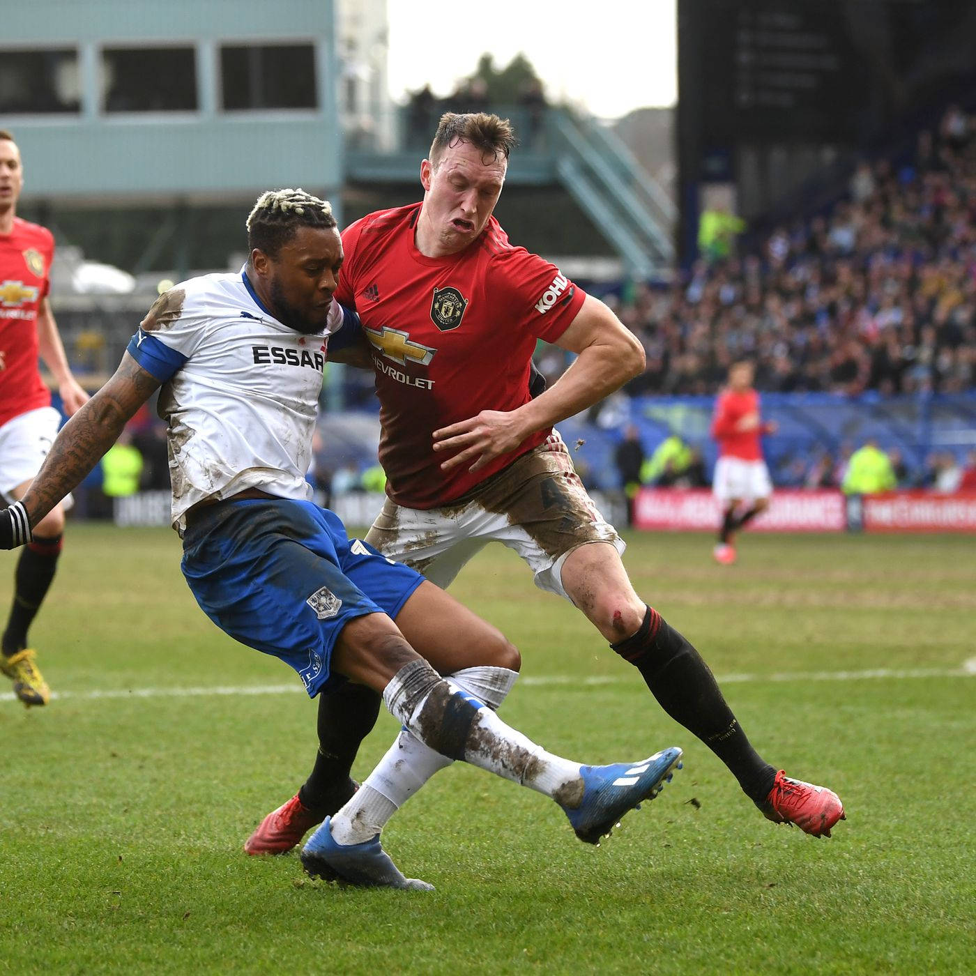 Phil Jones Defending Tackler Background