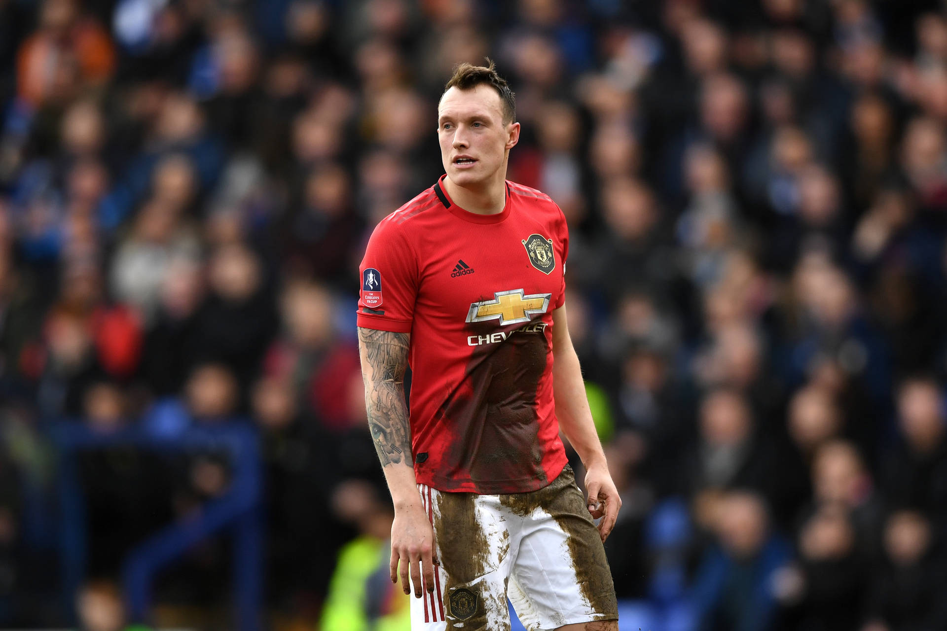 Phil Jones Dirty Muddy Shirt Background