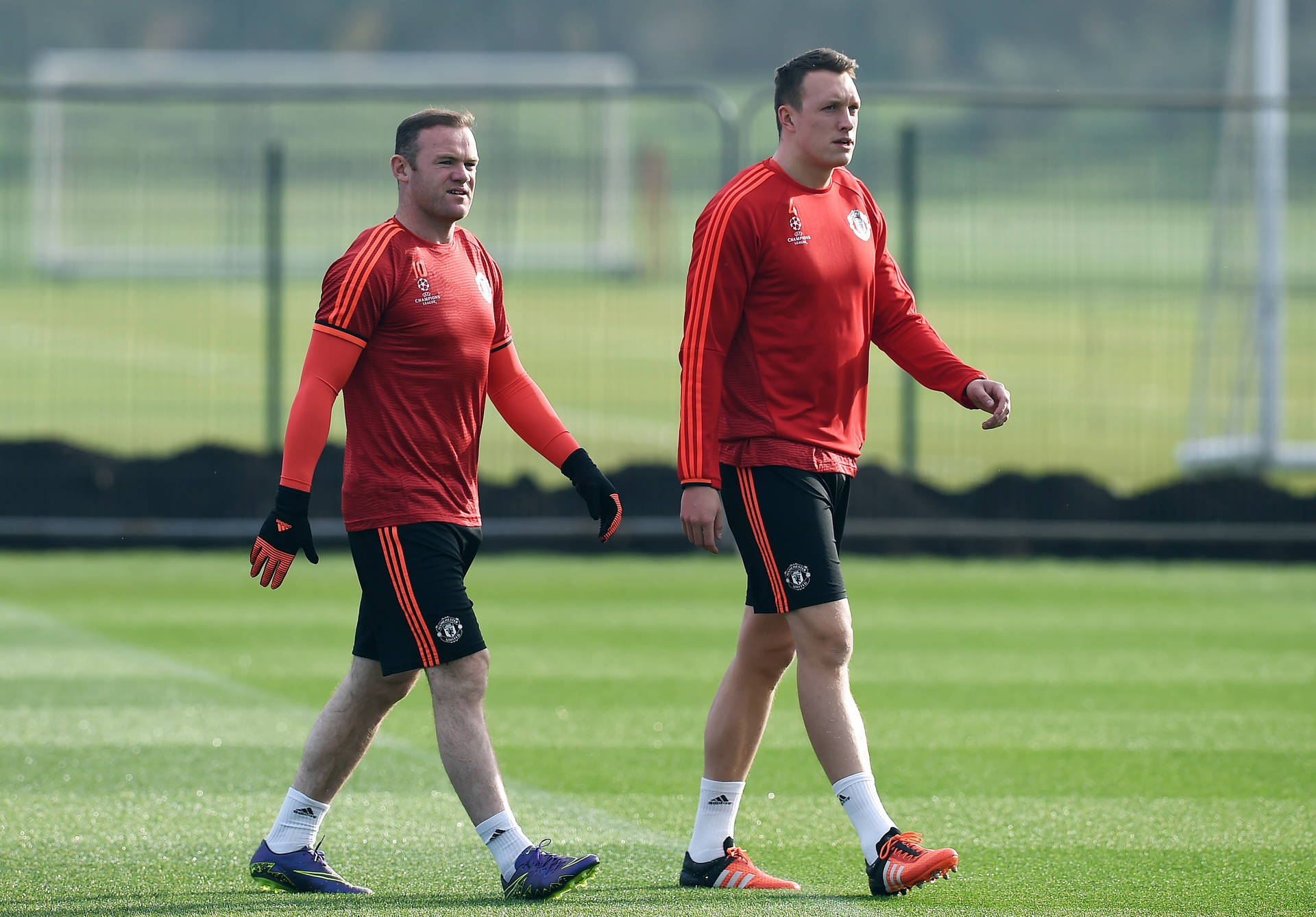 Phil Jones With Wayne Rooney