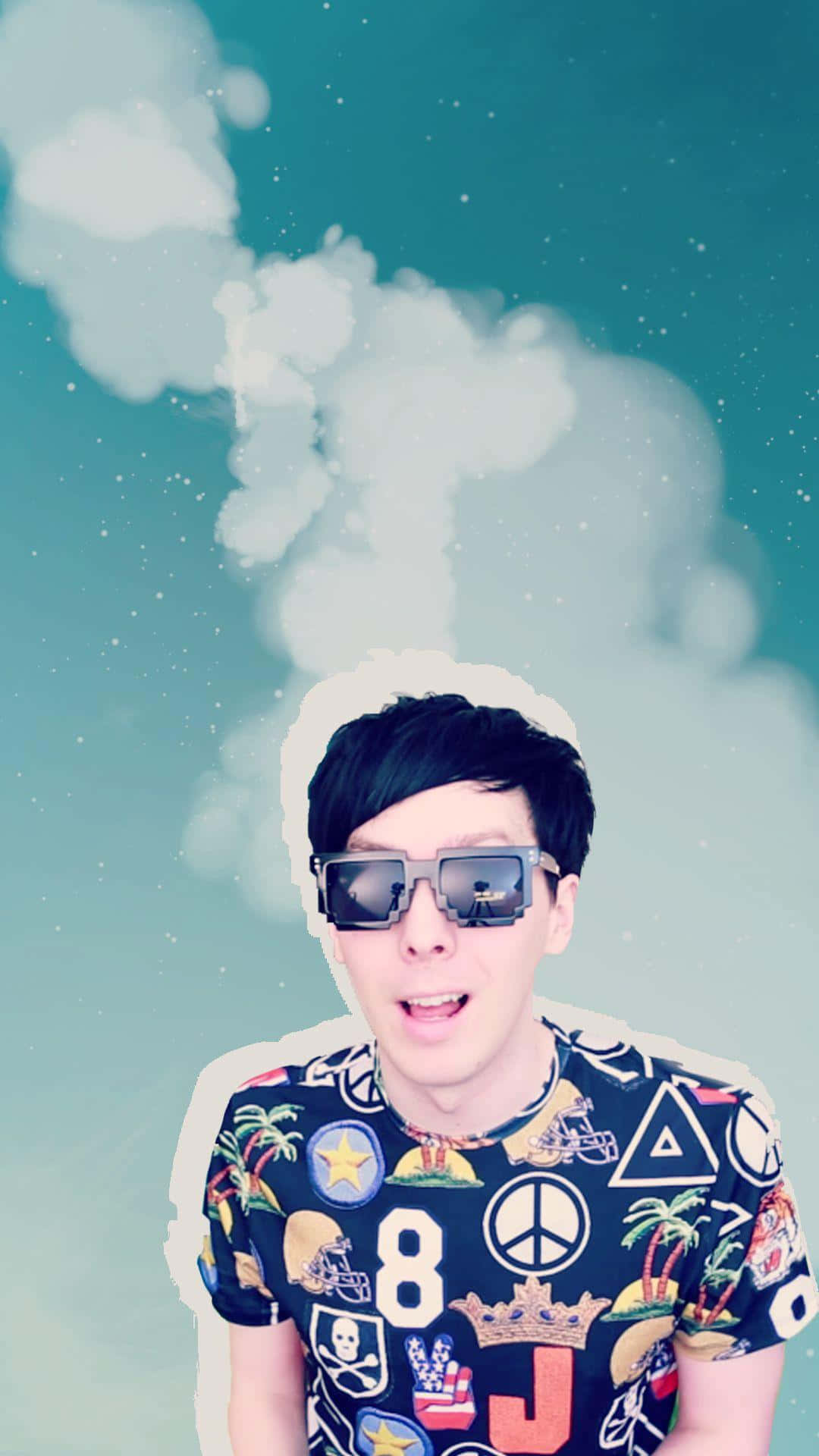 Phil Of Dan And Phil With Sunglasses Background