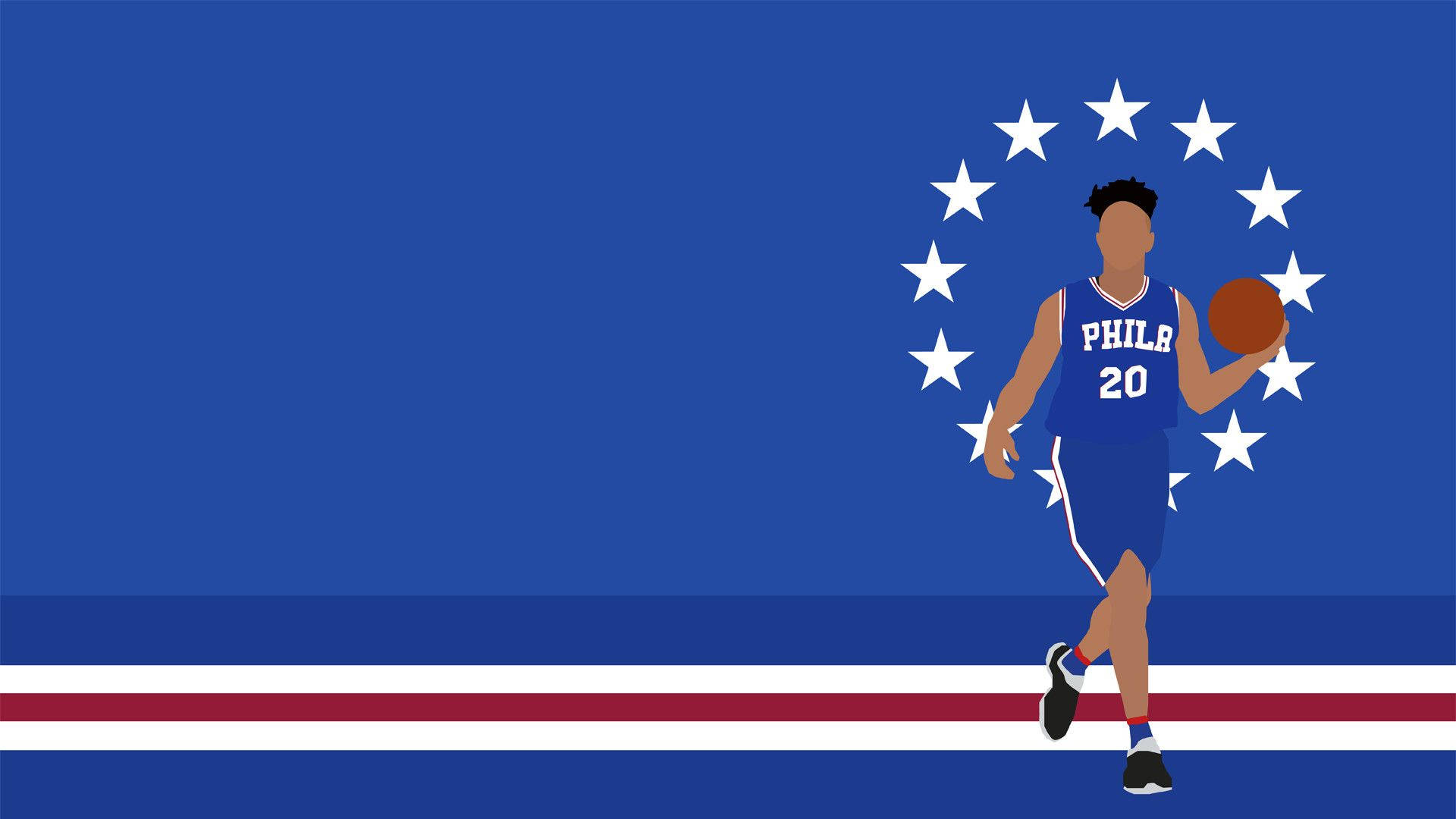 Phila Sixers Player Vector Background