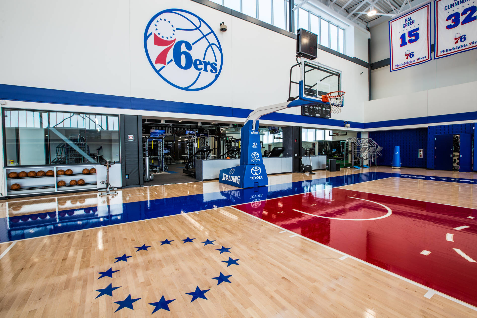 Philadelphia 76ers Basketball Court Background