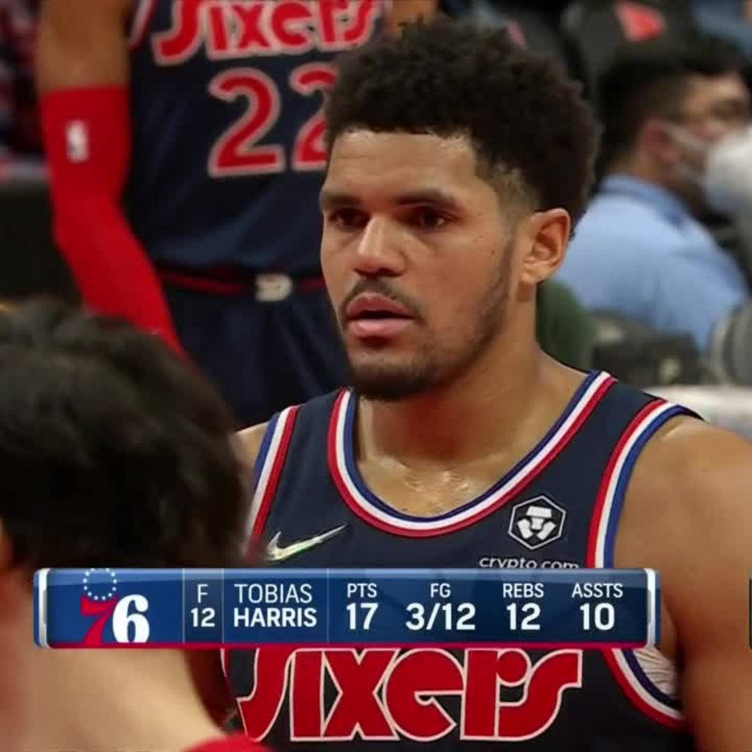 Philadelphia 76ers Tobias Harris Individual Score Standing Background