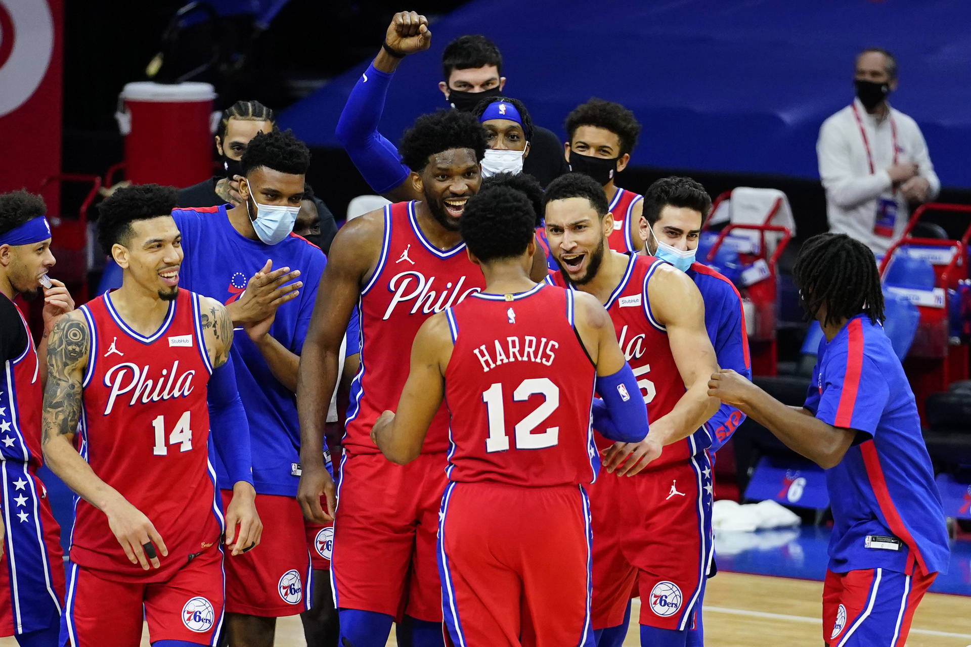 Philadelphia 76ers Victorious Moment Background