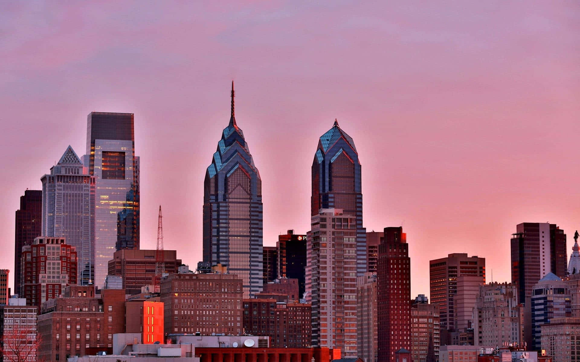 Philadelphia Aesthetic Skyline Background