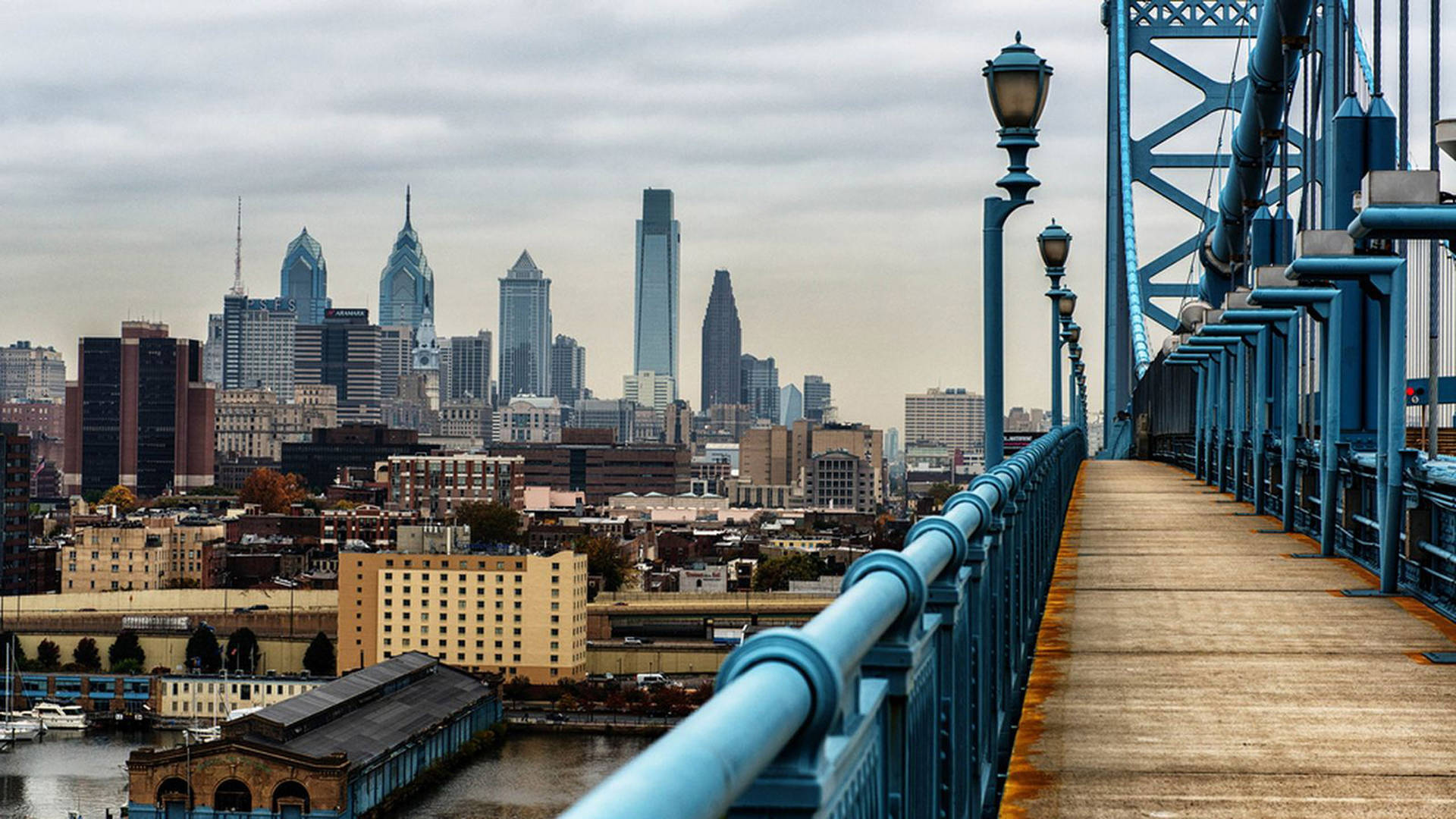 Philadelphia Blue Bridge Background