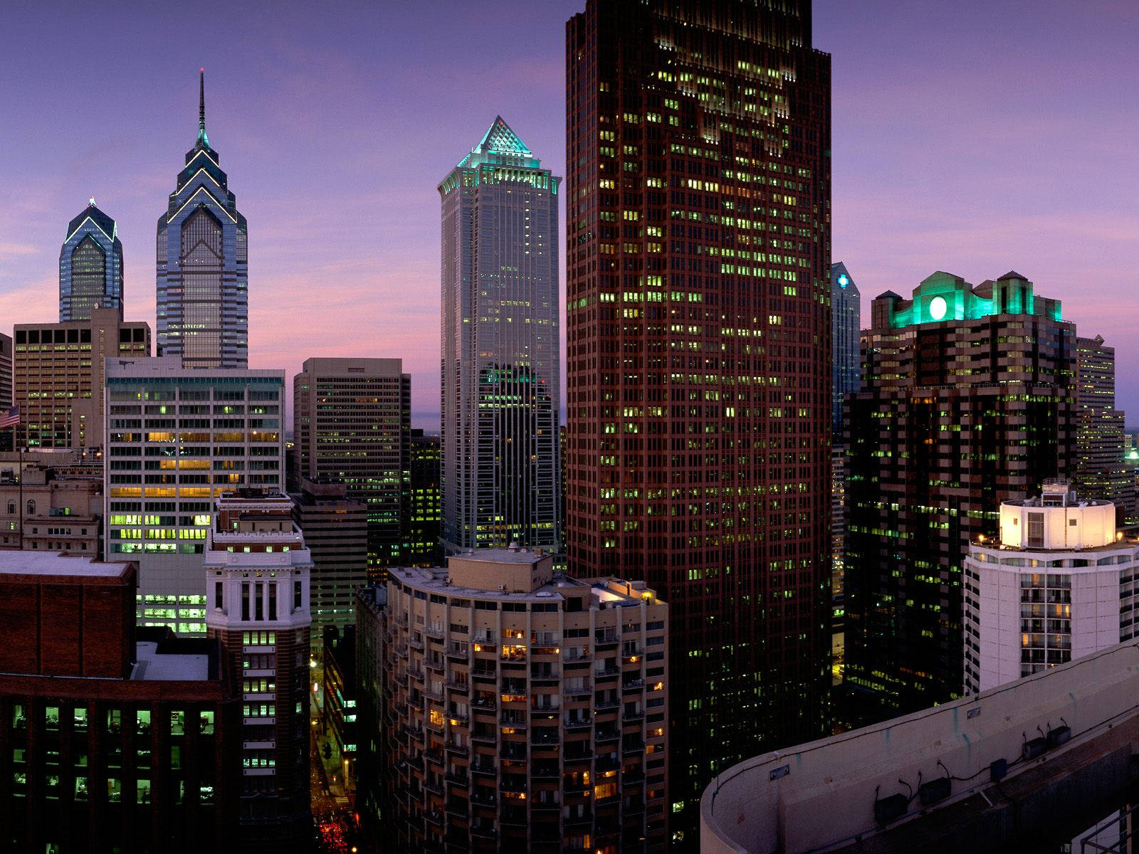 Philadelphia Building Tops Background