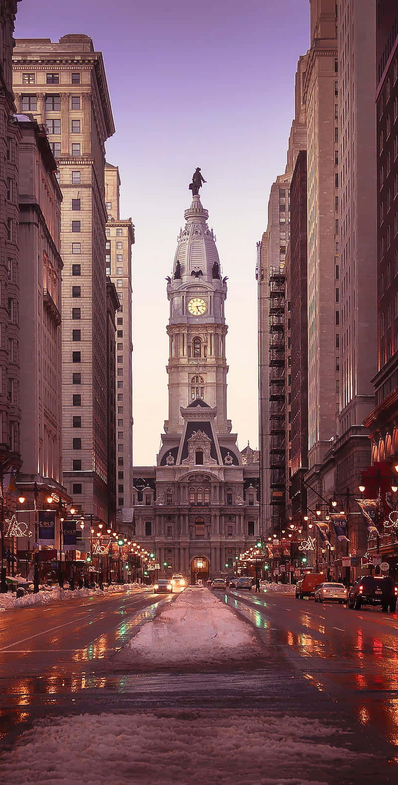 Philadelphia Cityscapes At Night Background