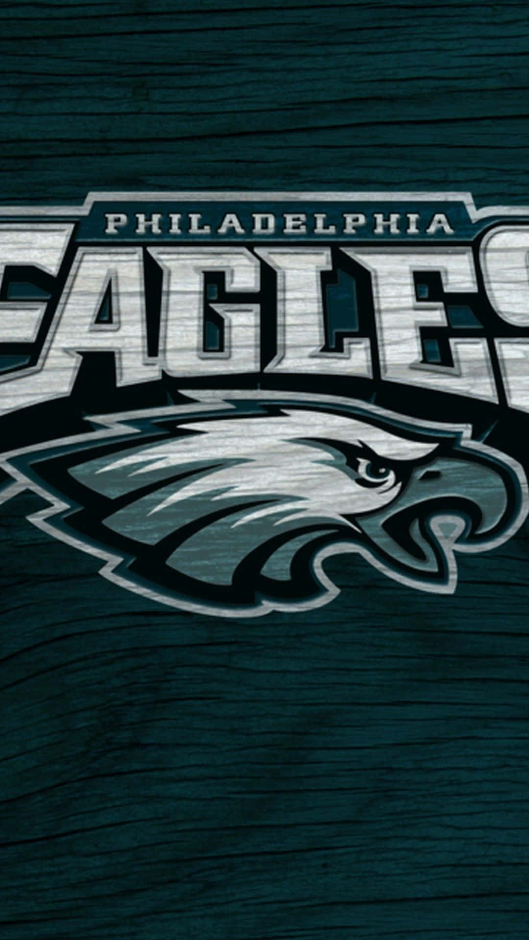 Philadelphia Eagles Logo On A Wooden Background Background